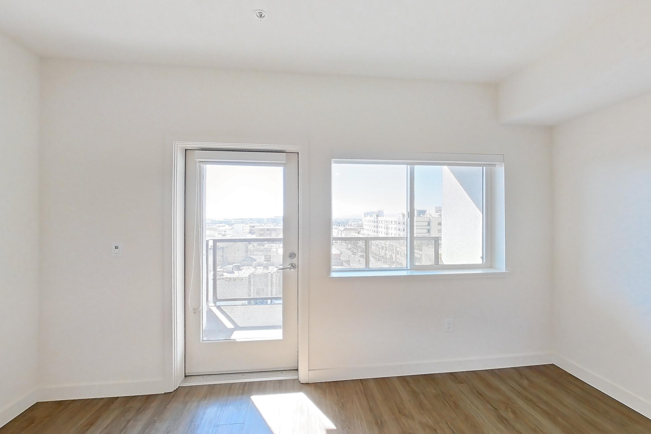 Living room in Apartment 0-787 at Webster Eleven, 1C floor plan