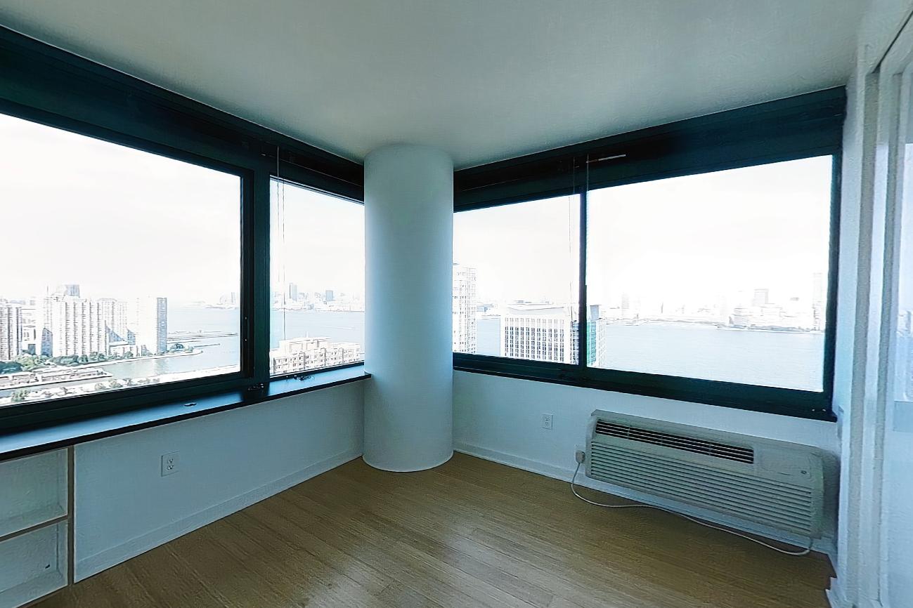 Living room with air conditioning and city view, Apartment SAB-3302 at Sable