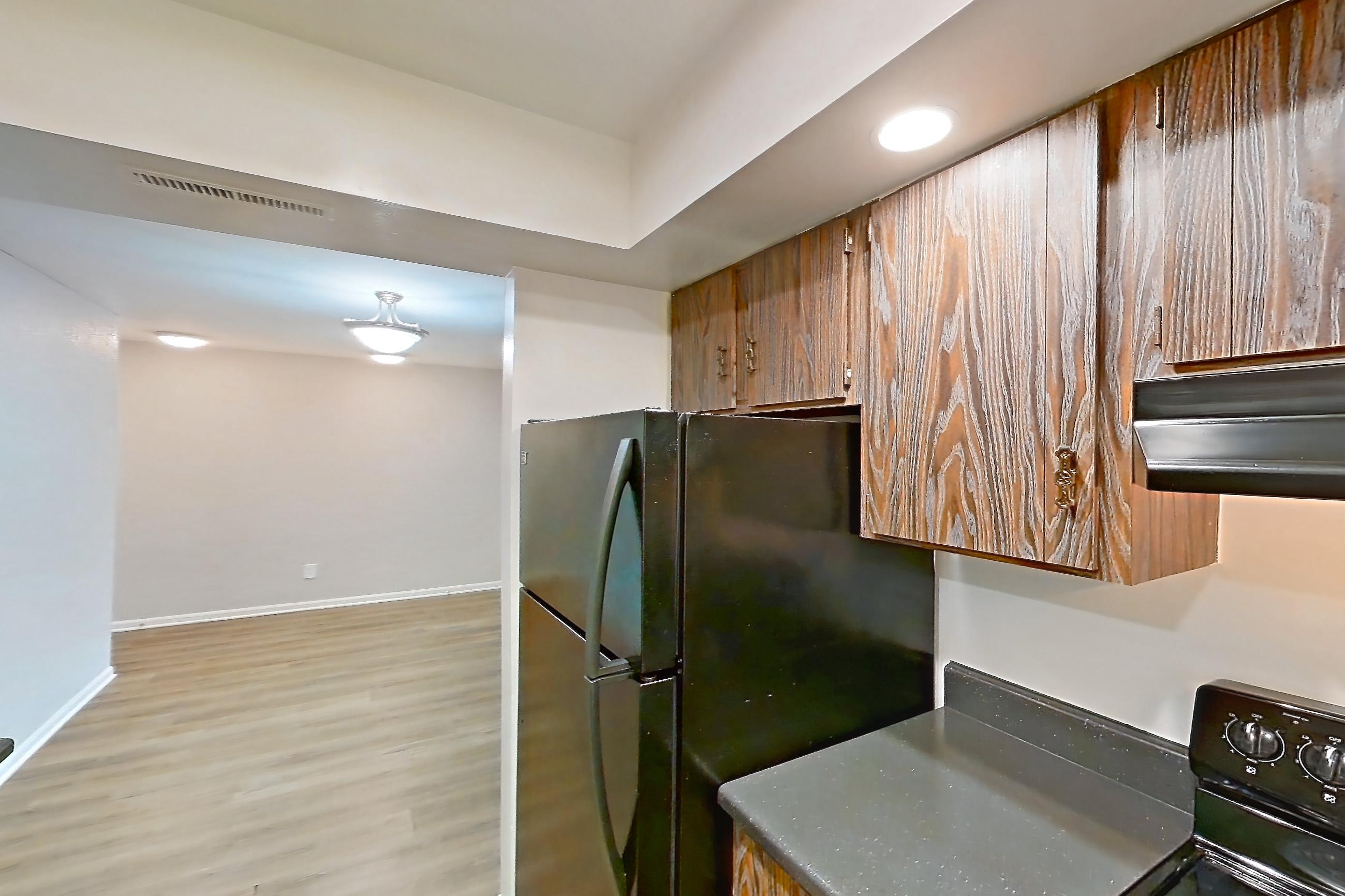 Kitchen in a Georgian floor plan apartment, representative of Apartment 2618-3AB at Canterbury Green