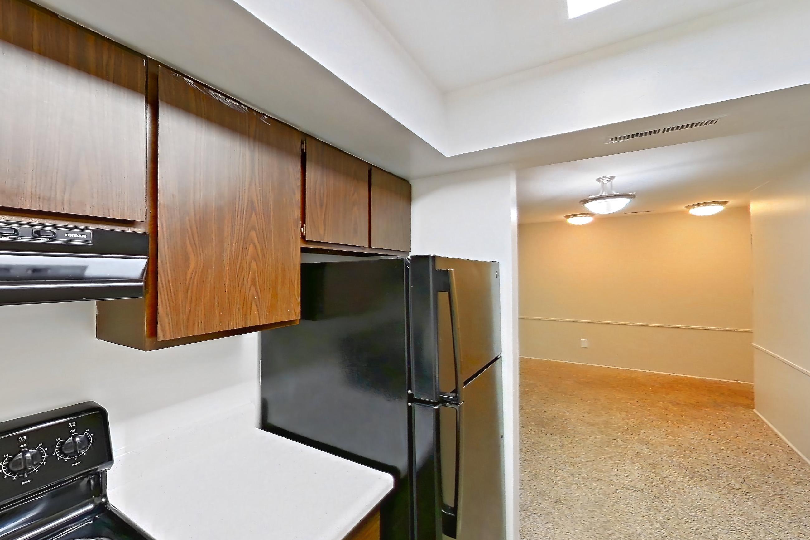 Kitchen in a Chancellor floor plan apartment, representative of Apartment 2611-2AB at Canterbury Green