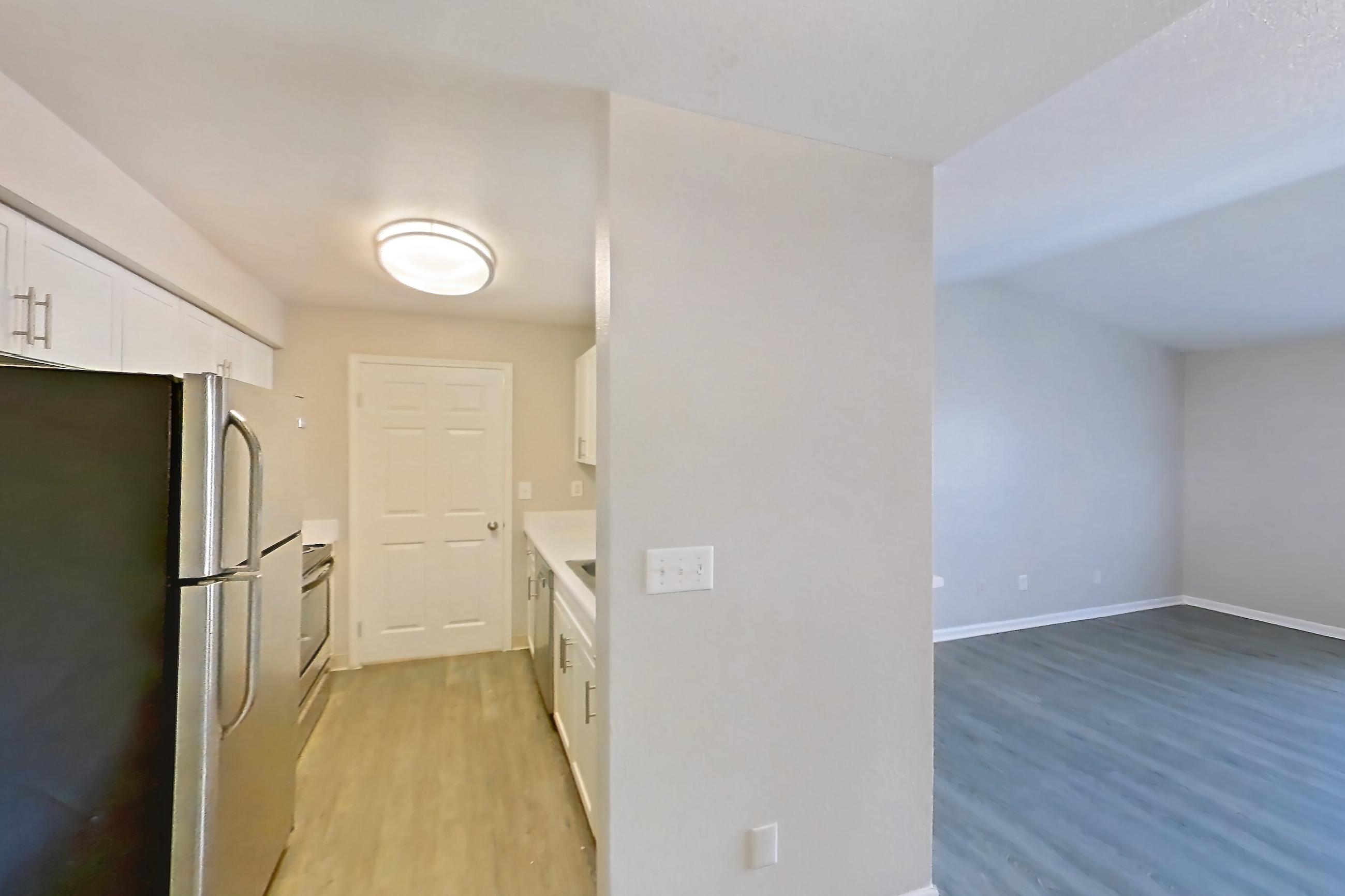 Dining room in a 2A floor plan apartment, representative of Apartment 13-1090 at Xander 3900