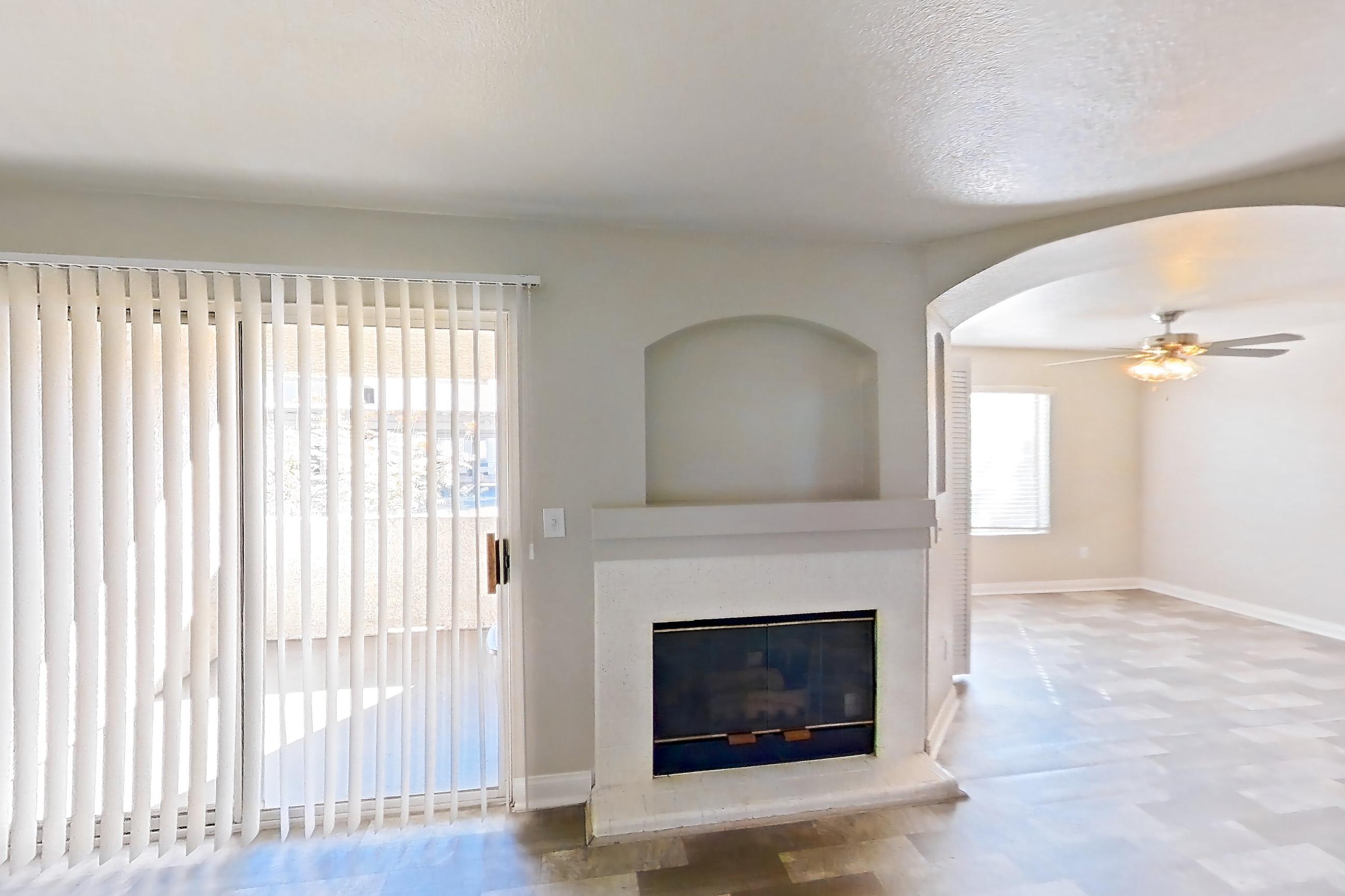 Living room in a 1A floor plan apartment, representative of Apartment 2141 at Vintage Pointe