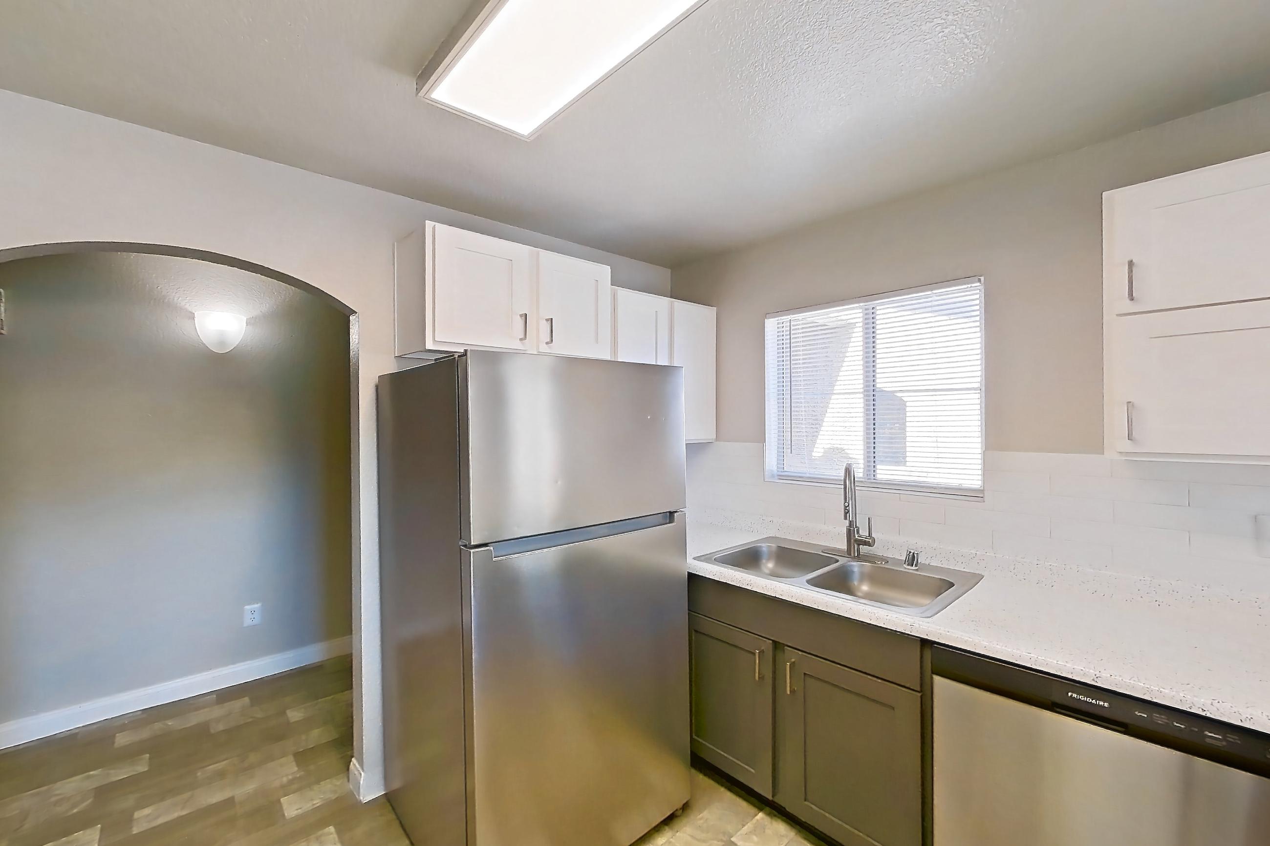 Kitchen in a 2A floor plan apartment, representative of Apartment 2135 at Vintage Pointe