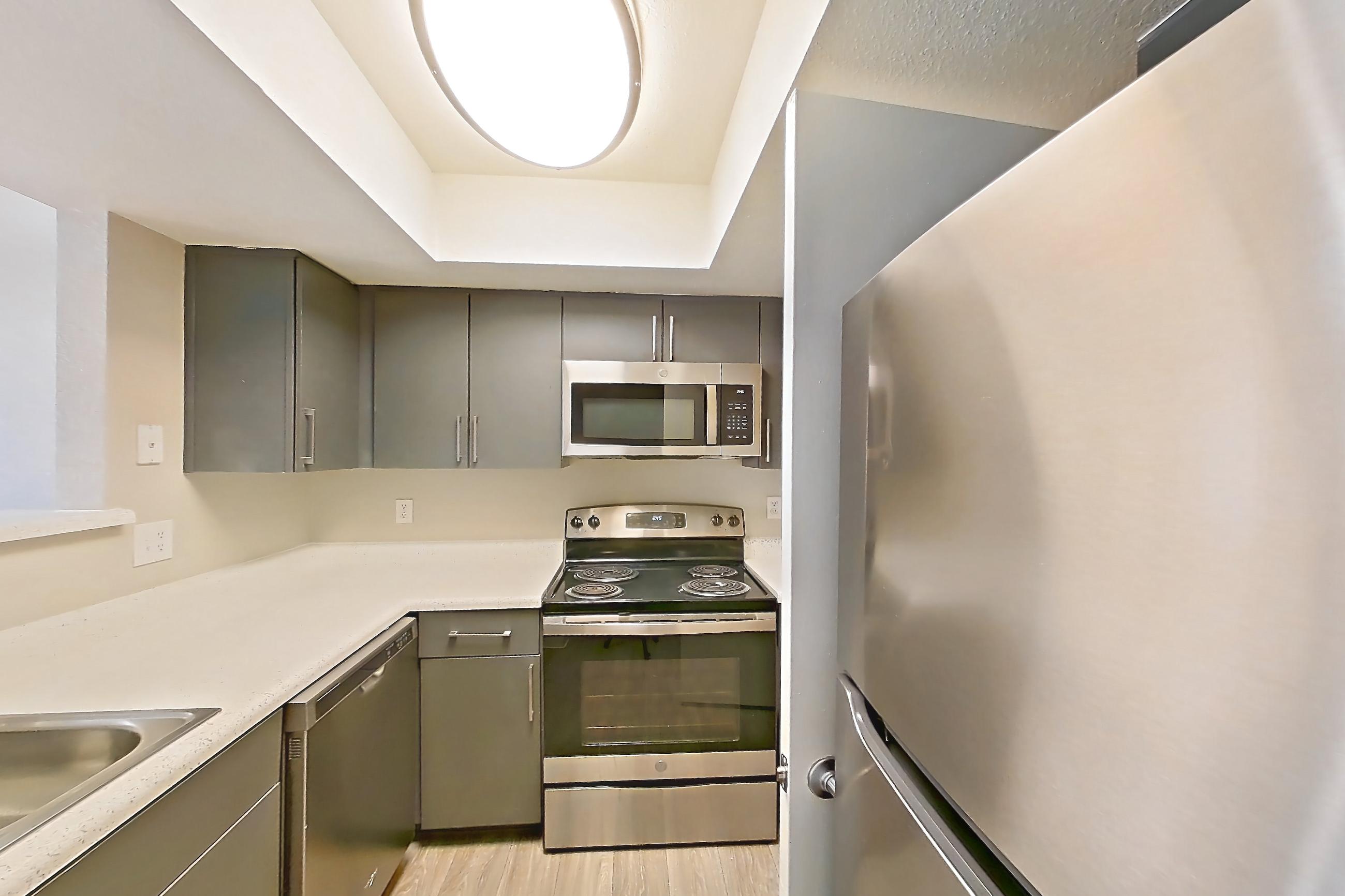 Kitchen in Apartment 2105 at The Met Las Vegas, 2A floor plan