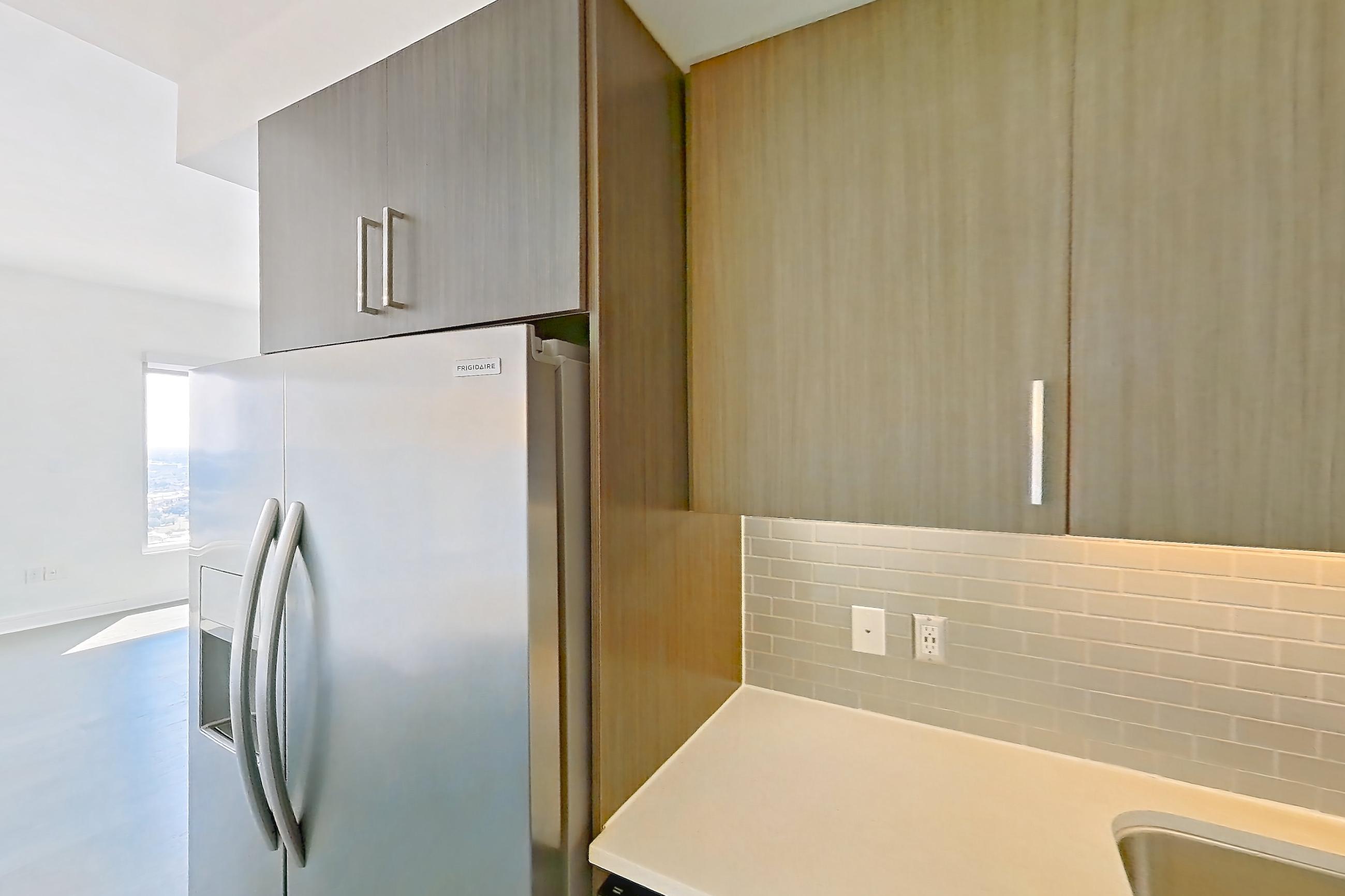 Kitchen in a B4 floor plan apartment, representative of Apartment 2511 at Luminary Residences