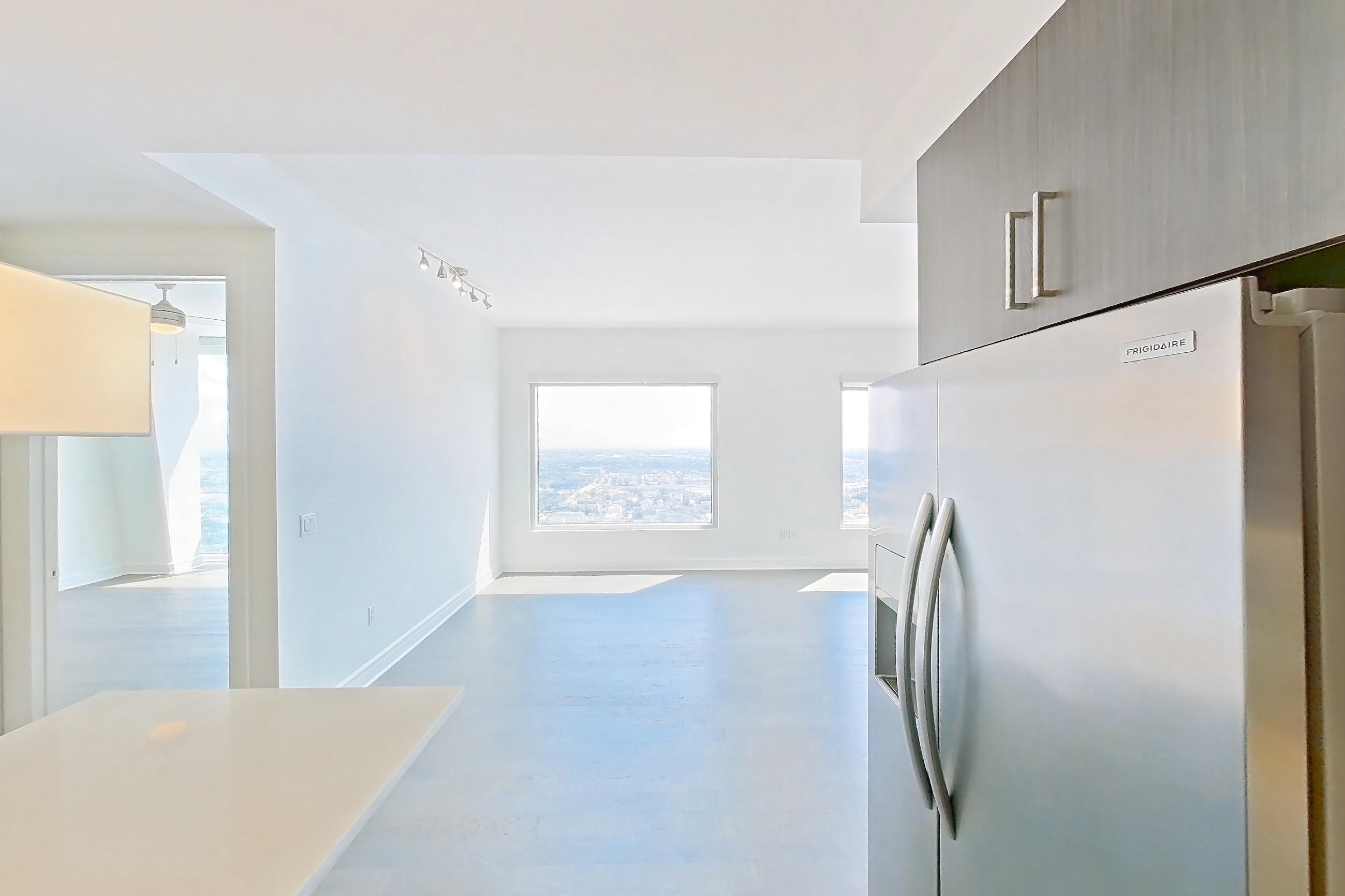 Kitchen in a B4 floor plan apartment, representative of Apartment 2511 at Luminary Residences