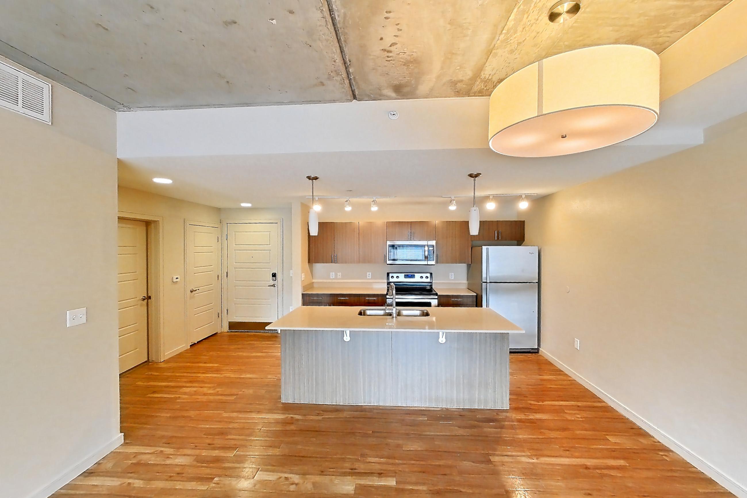 Living space in Apartment 0918 at Cadence at Union Station, Gillespie floor plan