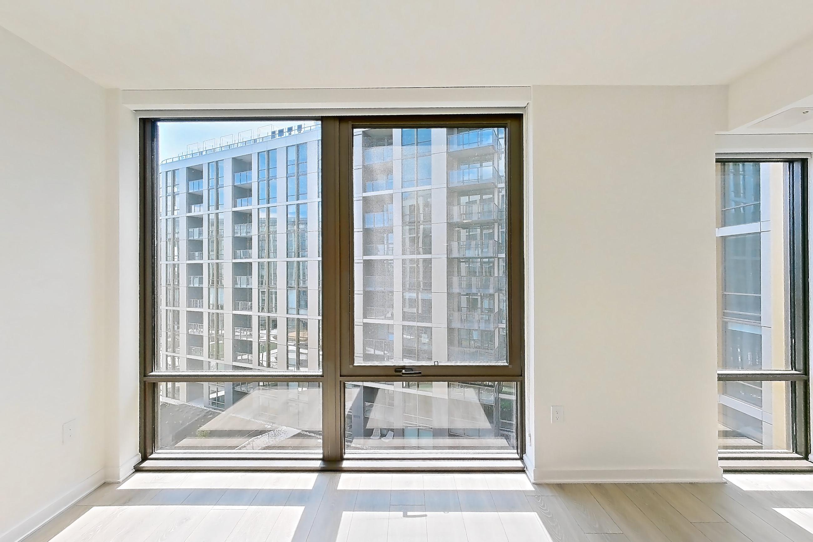 Living space with light wood-finish flooring, Apartment 1238 at Zephyr