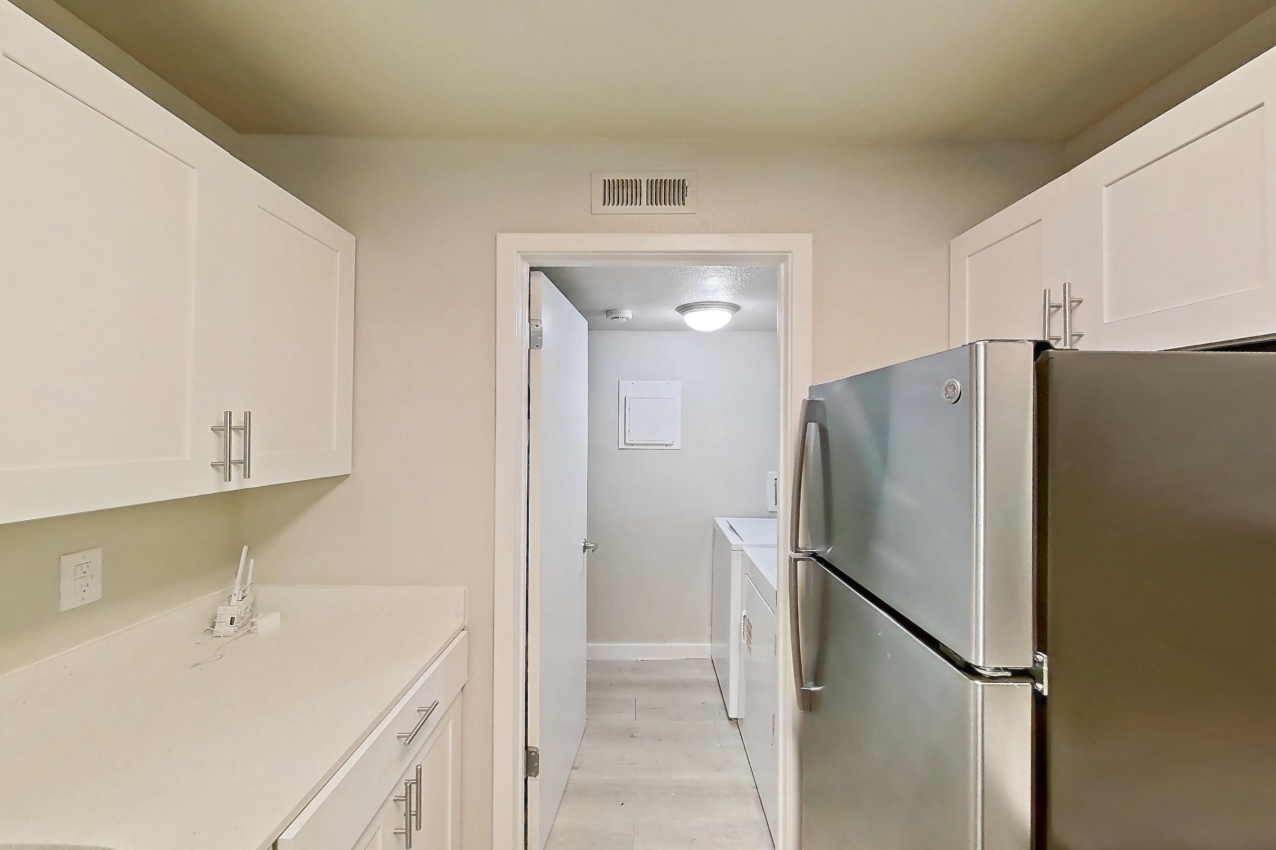 Kitchen in Apartment 02h at James Pointe, 1B floor plan