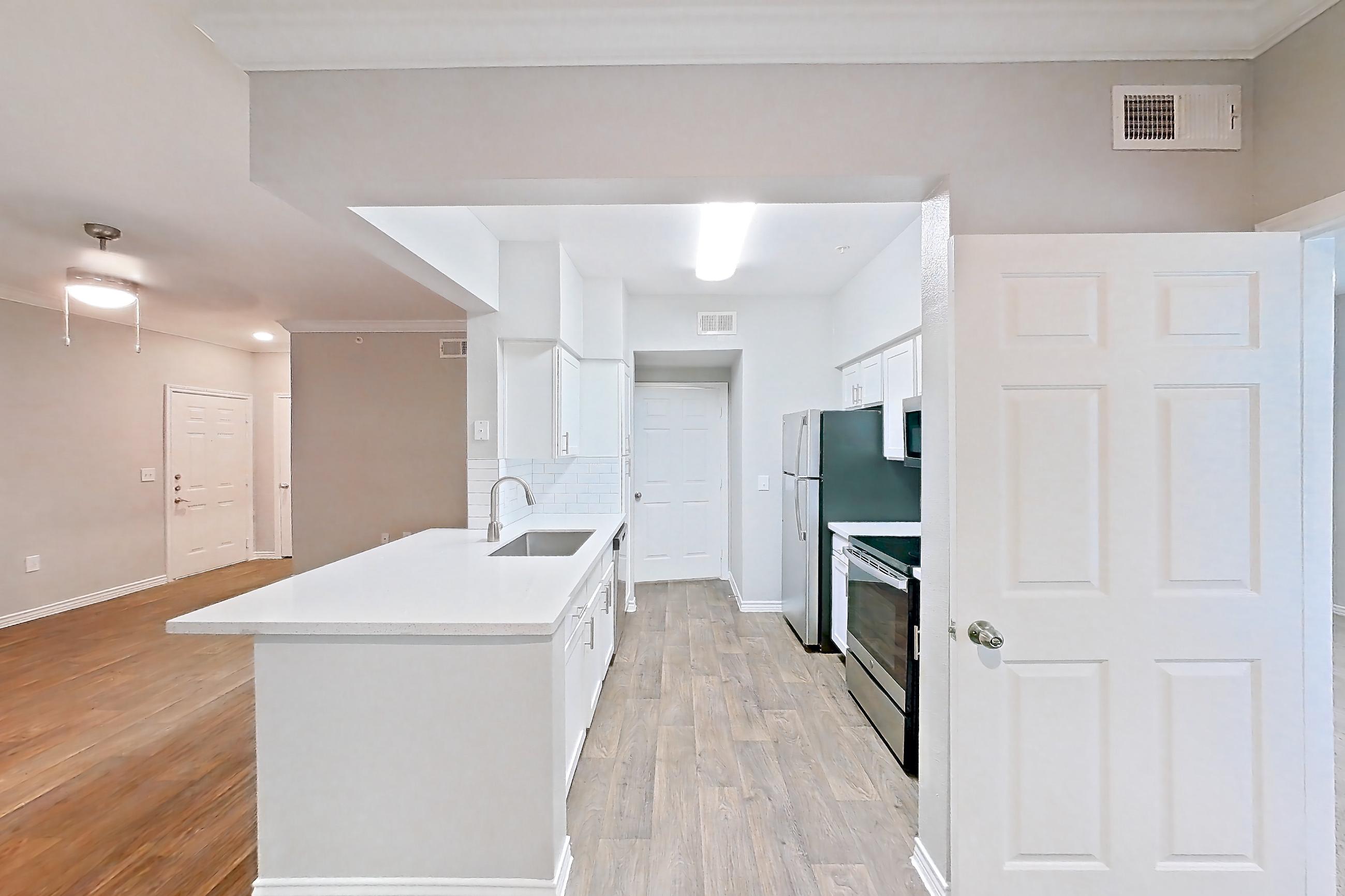 Dining room in a 1C floor plan apartment, representative of Apartment 0410 at Reserve at Kingwood