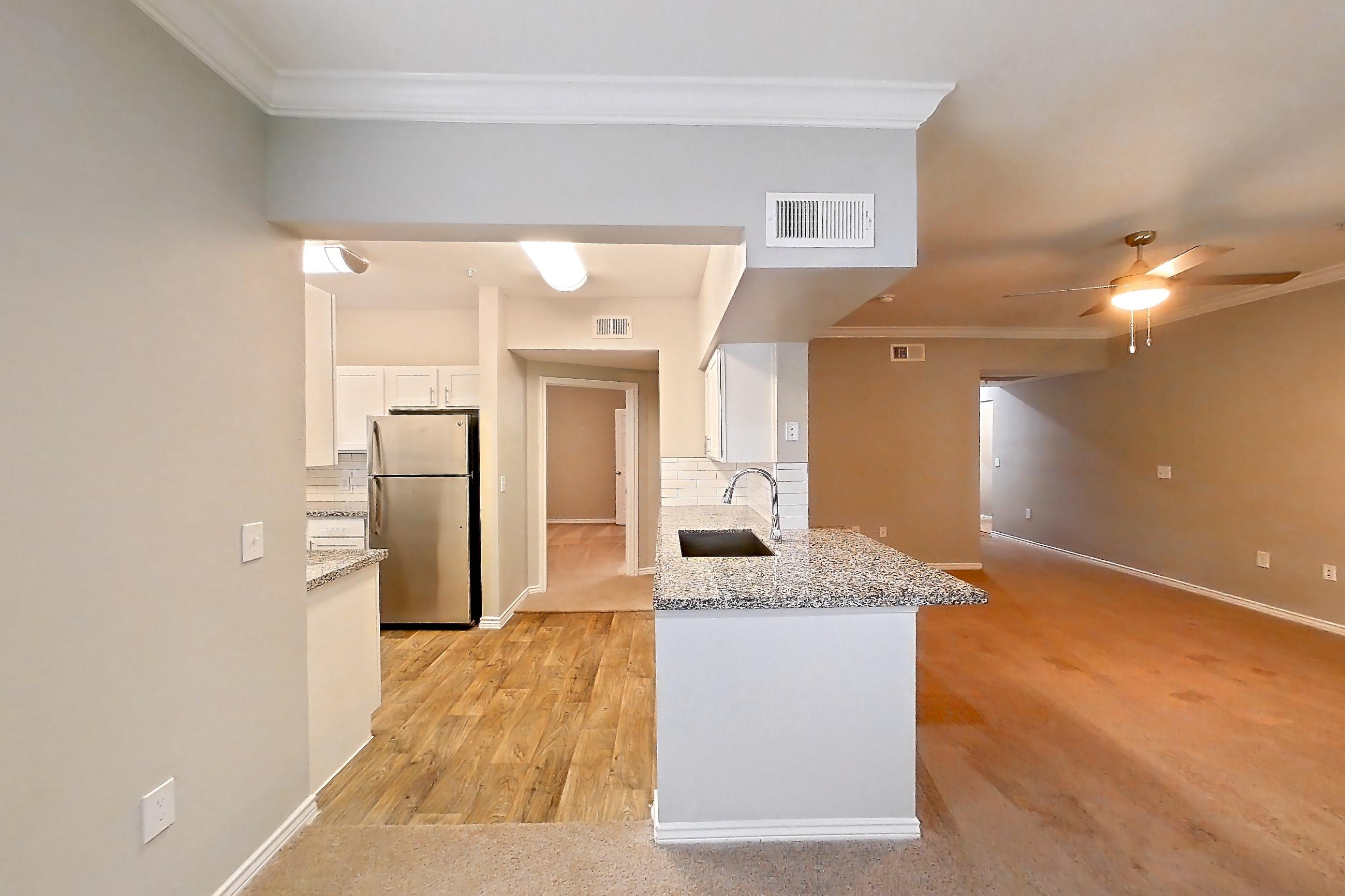 Dining room in a 2B floor plan apartment, representative of Apartment 1038 at Reserve at Kingwood