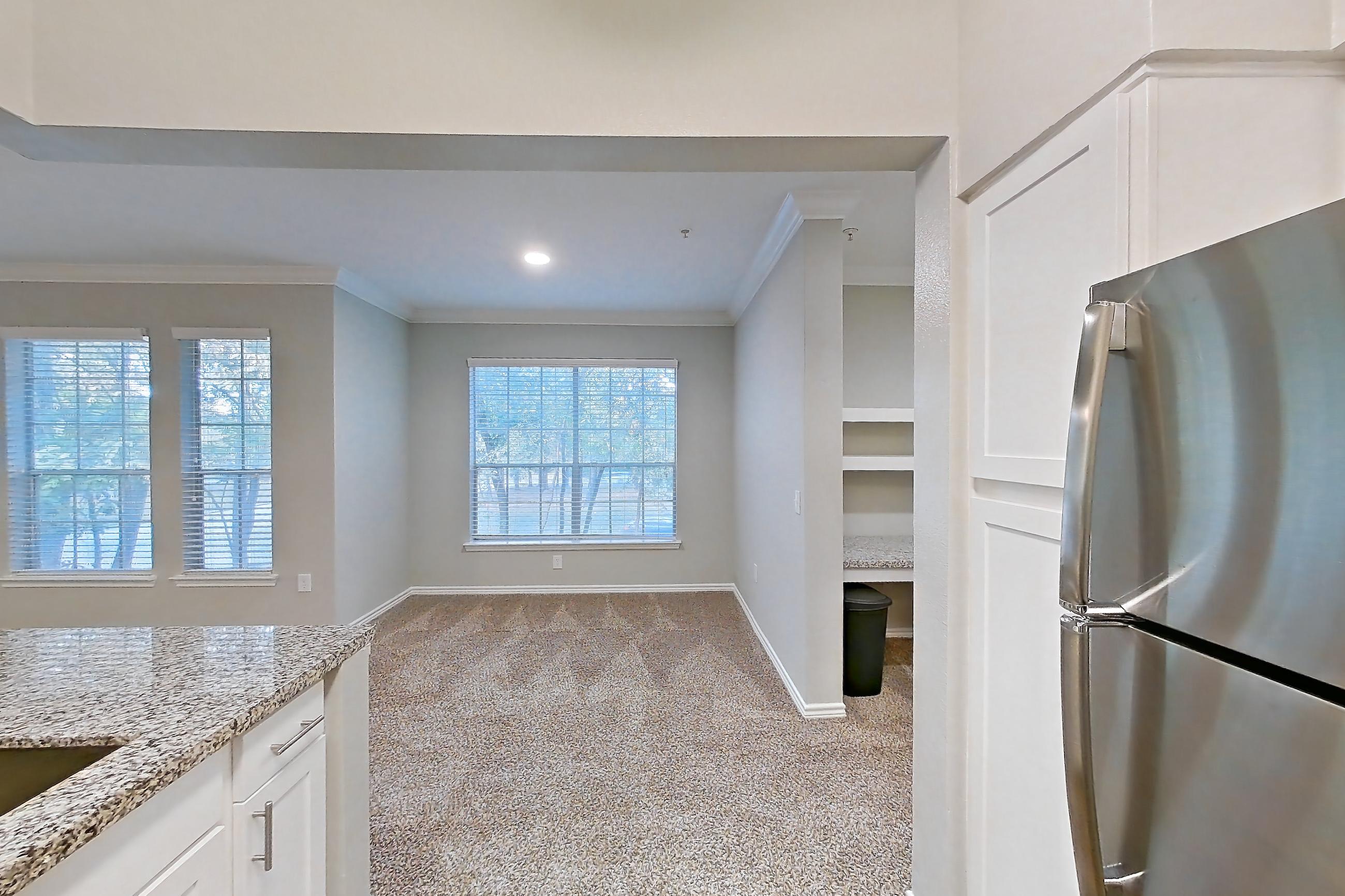 Kitchen in a 2E floor plan apartment, representative of Apartment 0725 at Reserve at Kingwood