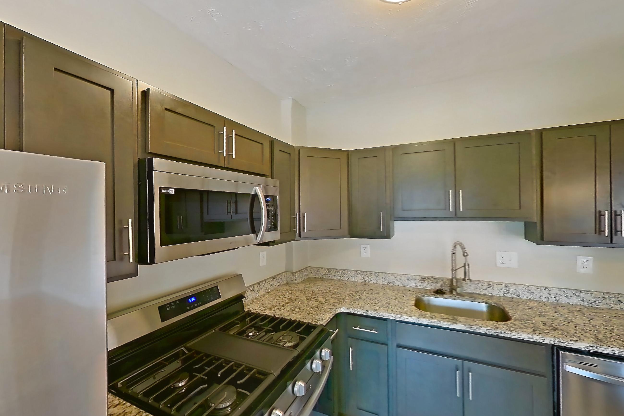 Kitchen in Apartment 310 at Integrity Gold Coast, Alba Villa 1 Bedroom 1 Bath floor plan