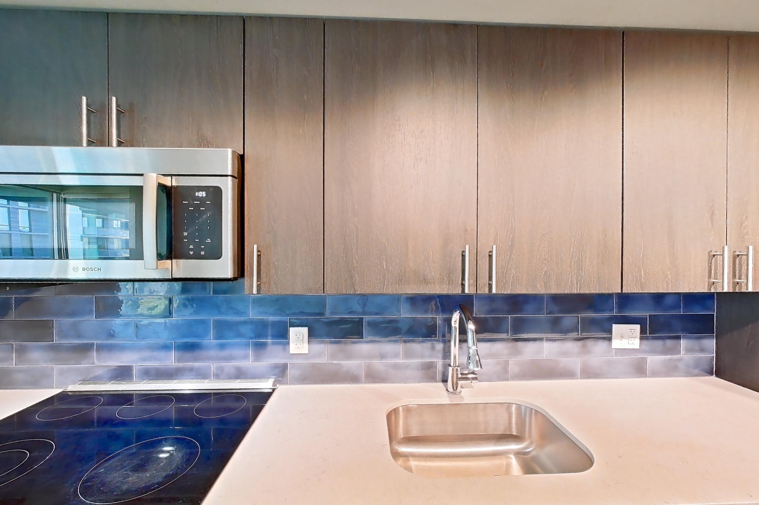 Kitchen in Apartment 1-0803 at Cortland Rosslyn, A20 - East floor plan