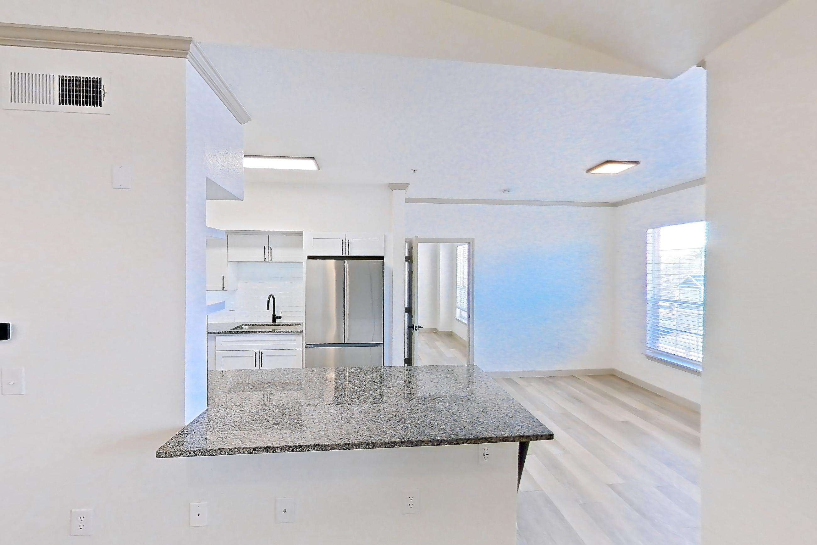 Living space in Apartment 12-302 at Cortland Westminster, A3R - Breckenridge floor plan
