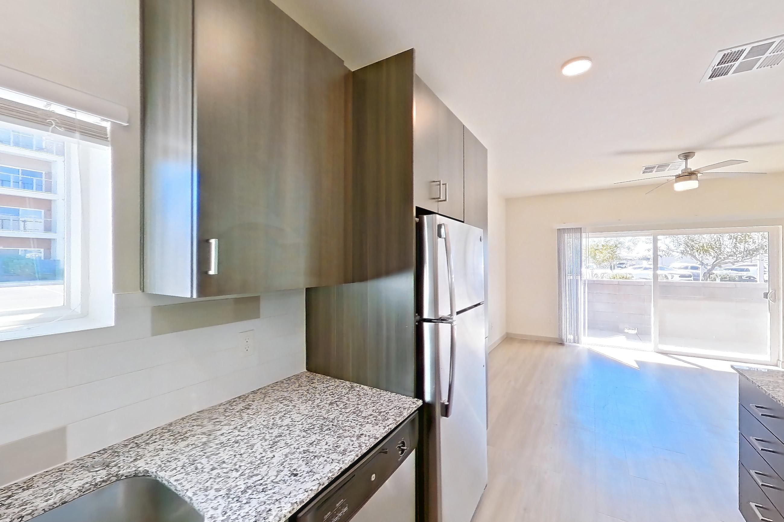 Kitchen in Apartment 1001 at Cortland at P83, A2 - Lynx floor plan