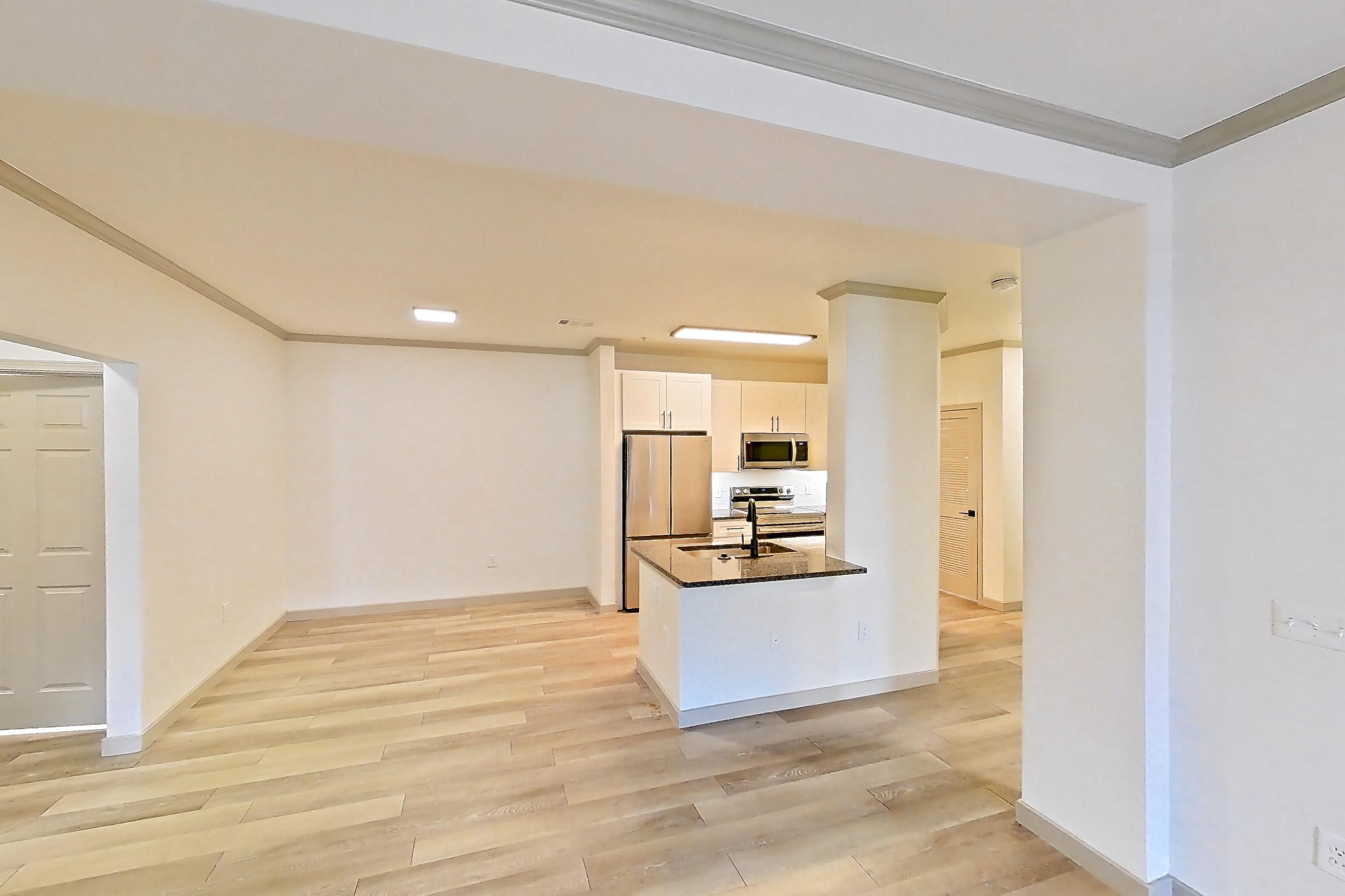 Living space in Apartment 14-103 at Cortland Westminster, B4R - Frisco floor plan