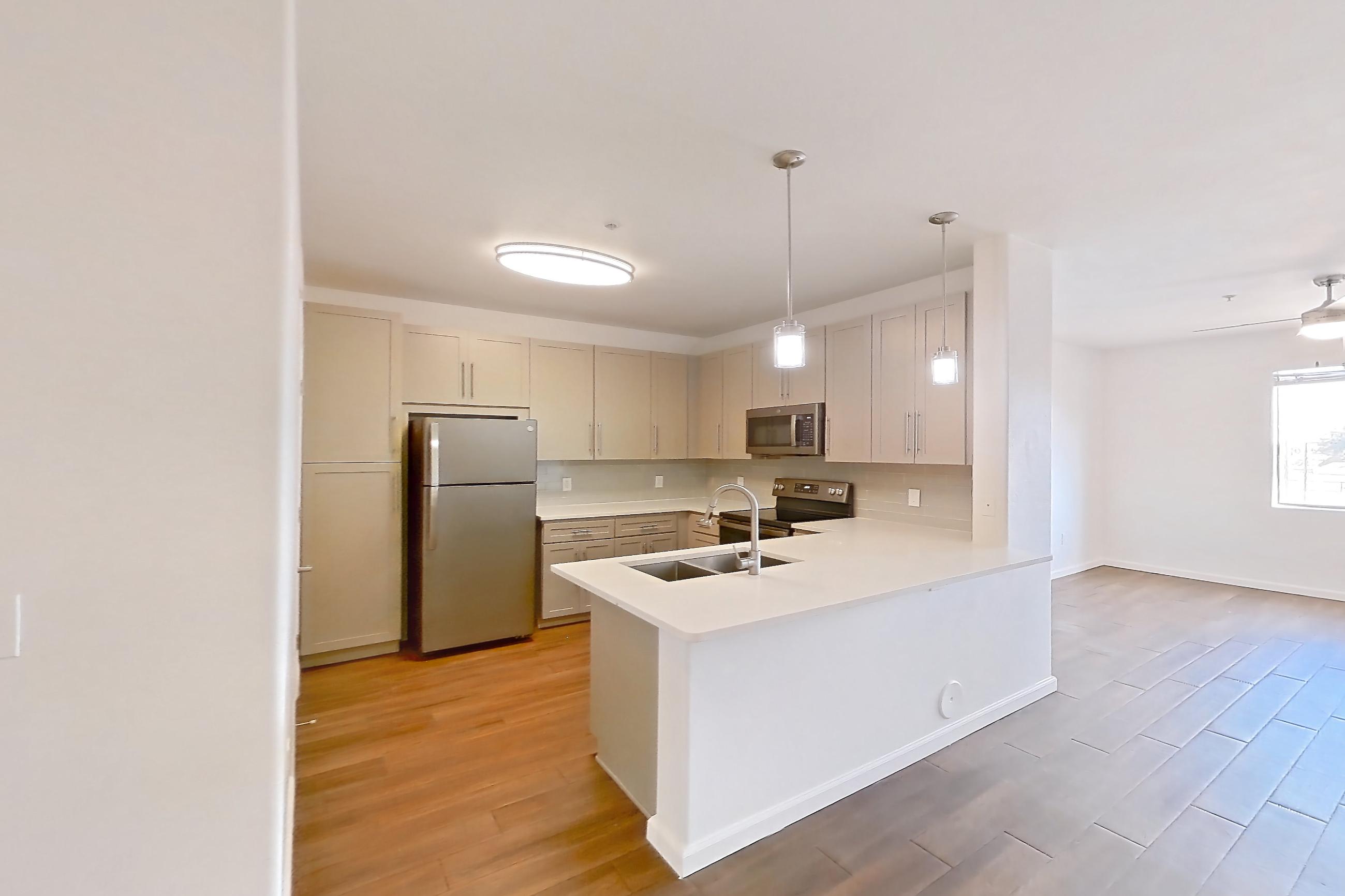 Dining room in Apartment 2091 at Cortland South Mountain, A1R - Pima floor plan