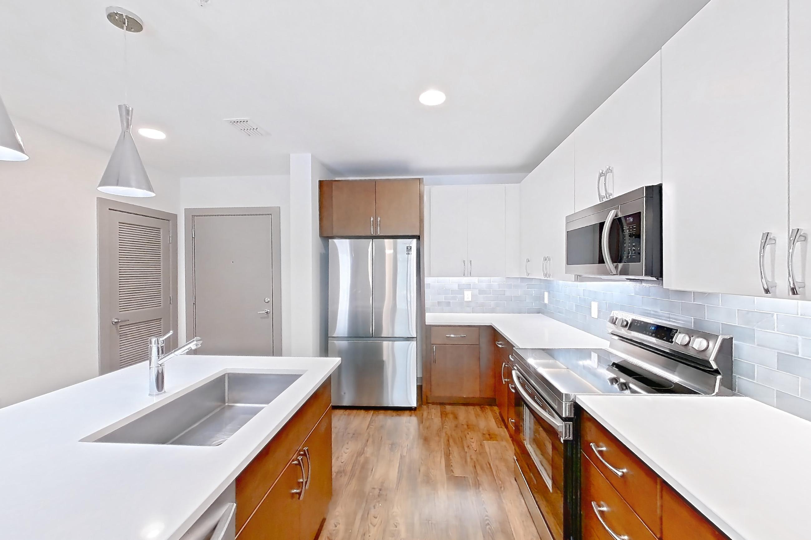 Kitchen in a A5 - Bearing floor plan apartment, representative of Apartment 1042 at Cortland Westshore