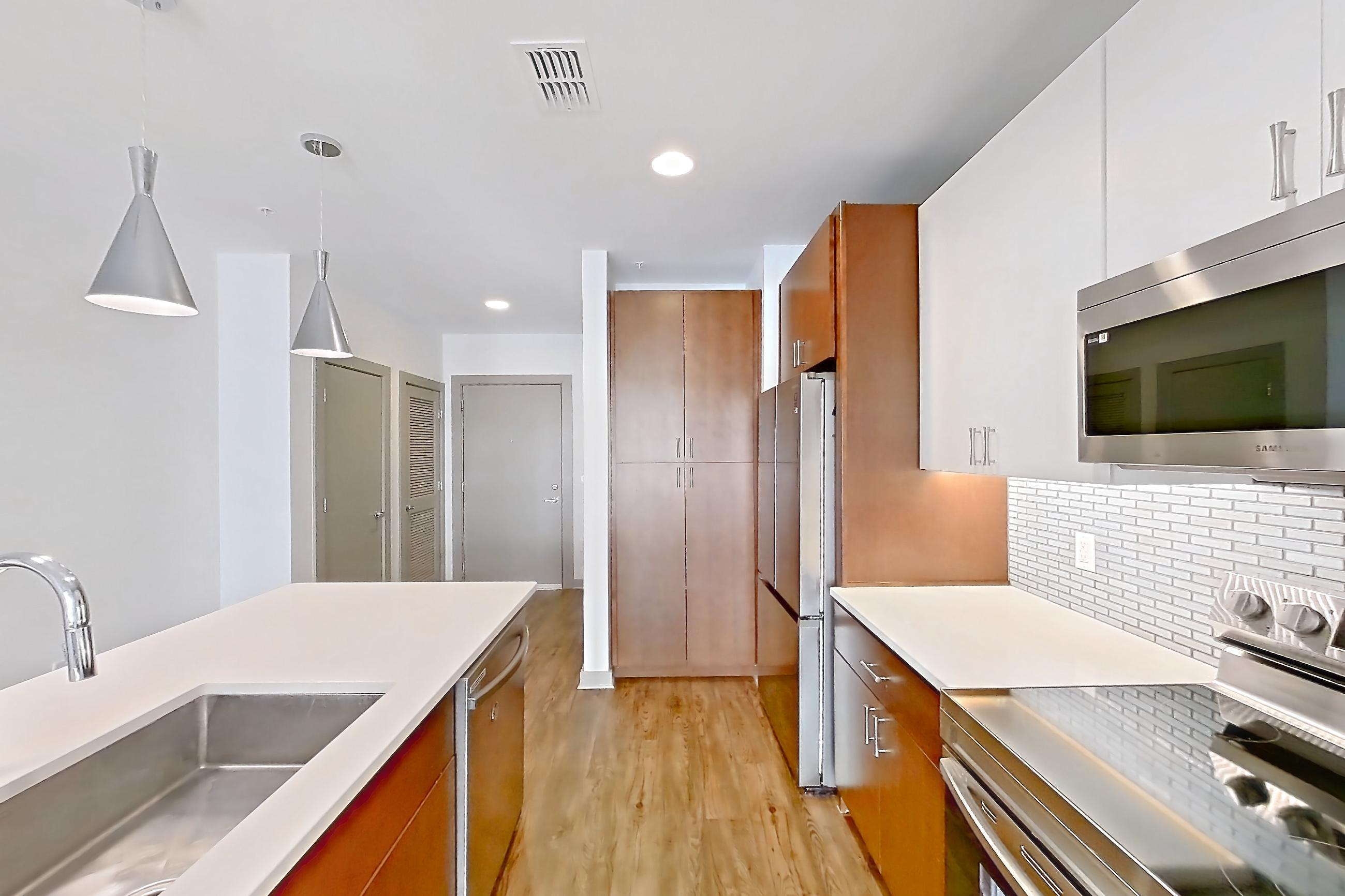 Kitchen in a A8 - Cuddy floor plan apartment, representative of Apartment 6049 at Cortland Westshore