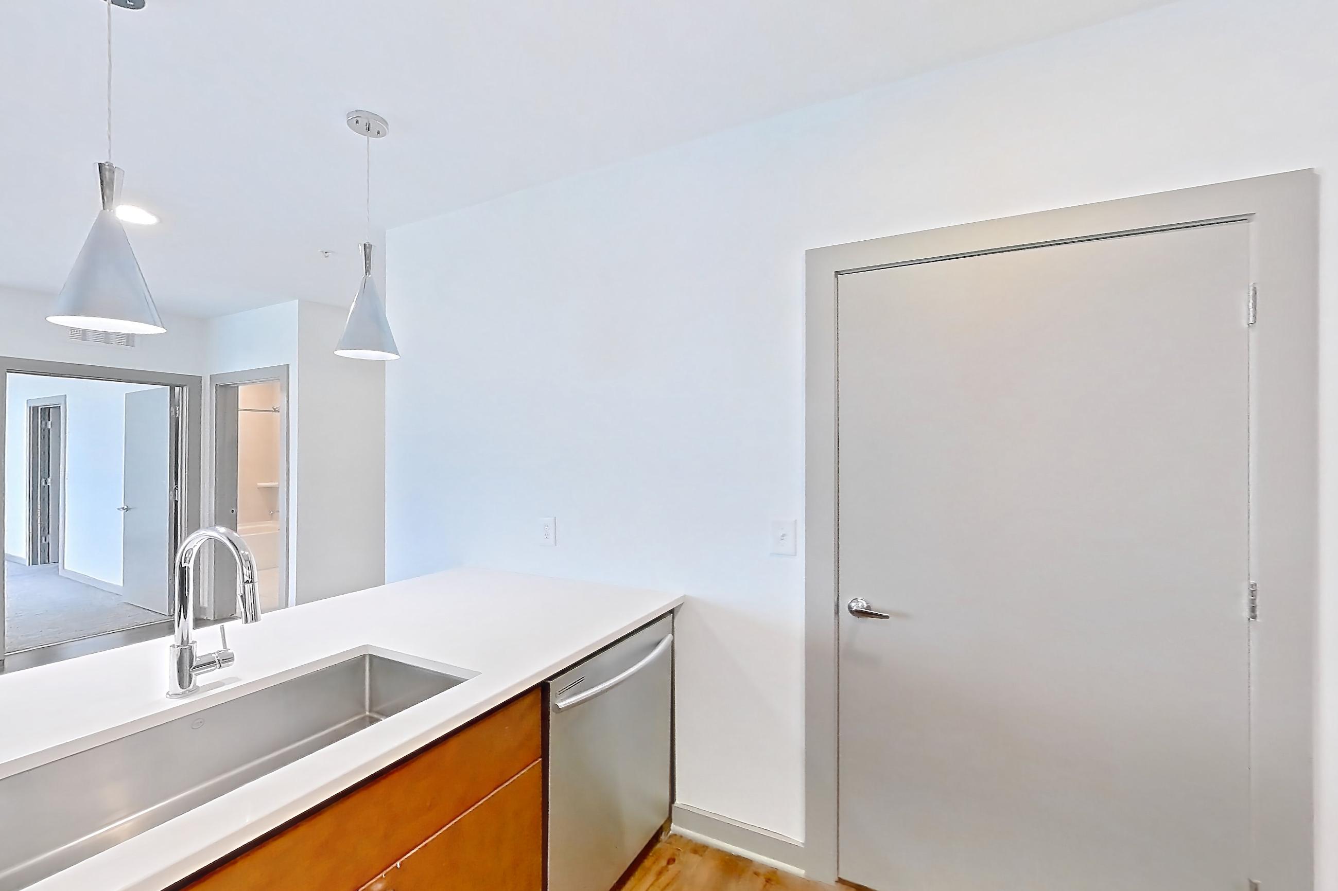 Kitchen in a B6 - Runabout floor plan apartment, representative of Apartment 5033 at Cortland Westshore