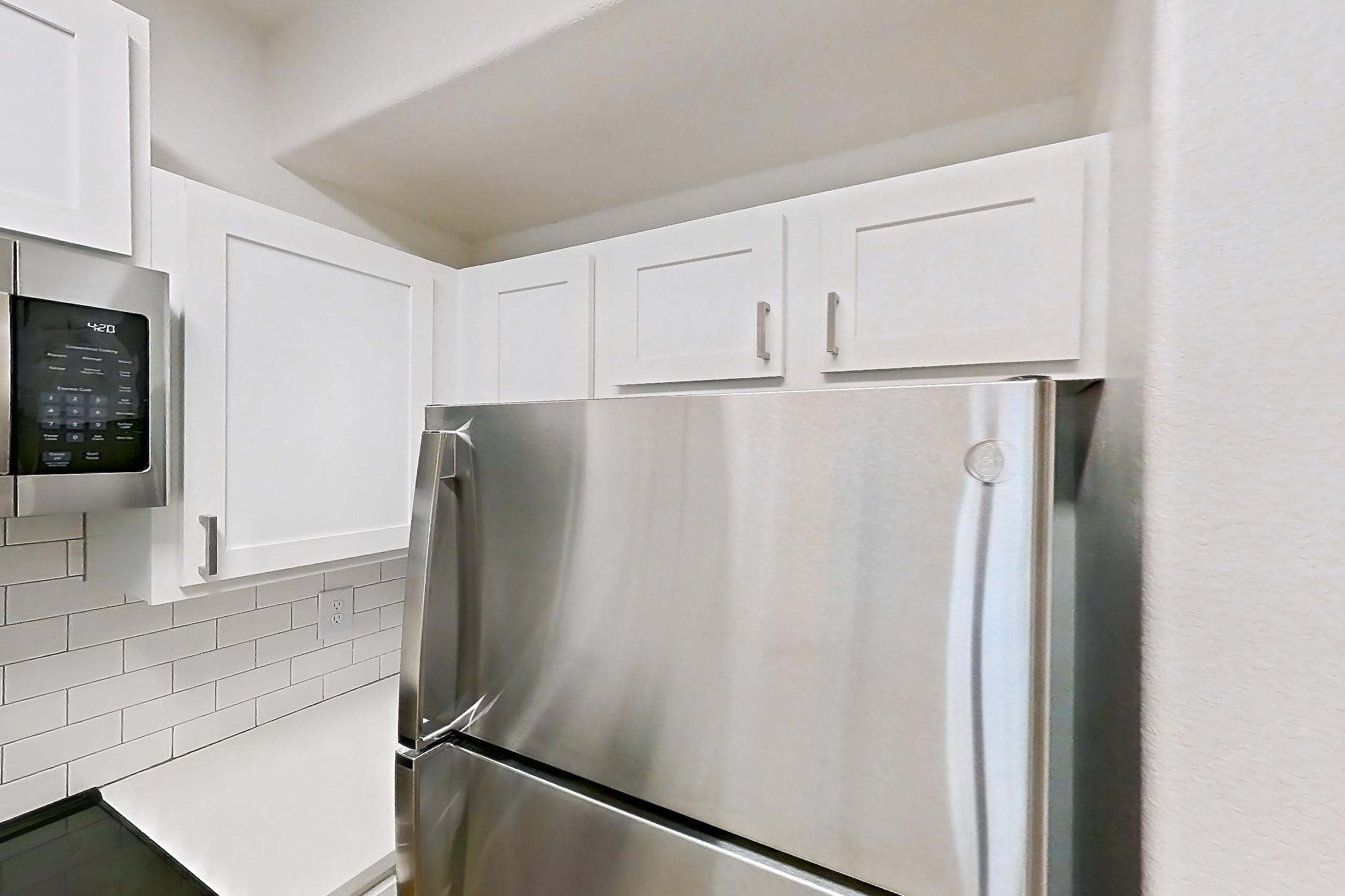 Kitchen in a 1E floor plan apartment, representative of Apartment 10-204 at Eagle Ridge