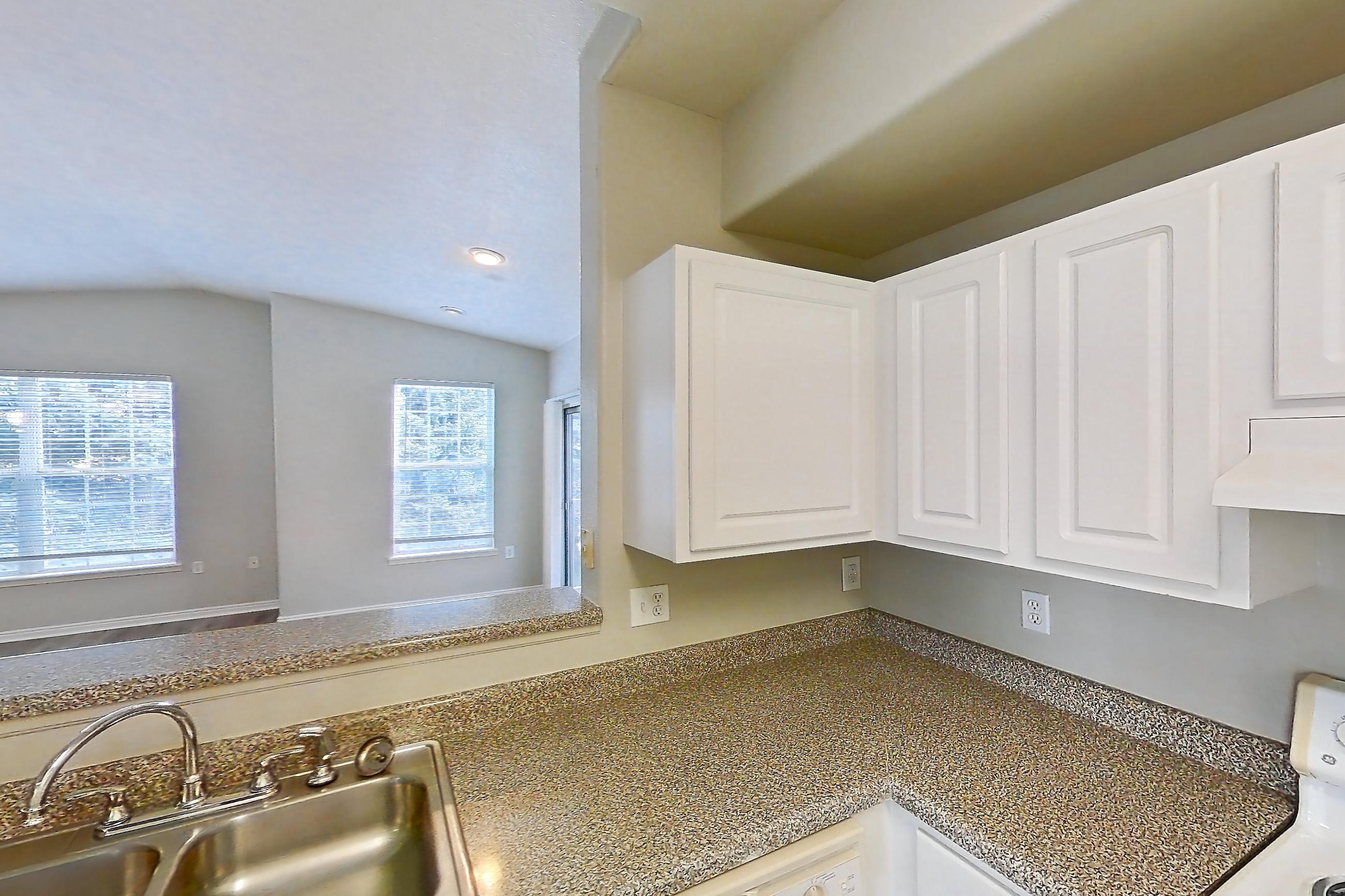 Kitchen in a 2B floor plan apartment, representative of Apartment 04-205 at Eagle Ridge