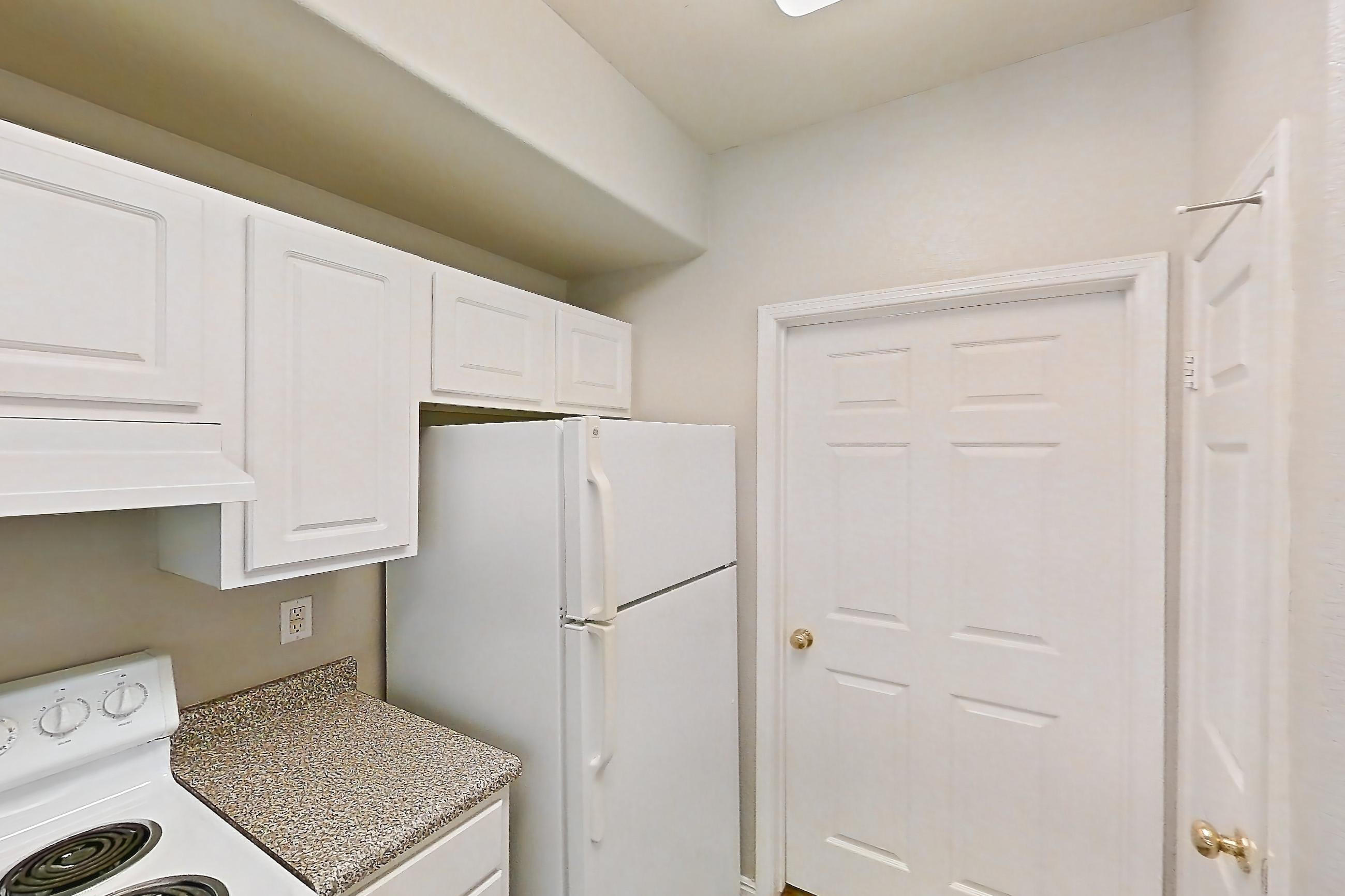 Kitchen in a 2B floor plan apartment, representative of Apartment 04-205 at Eagle Ridge