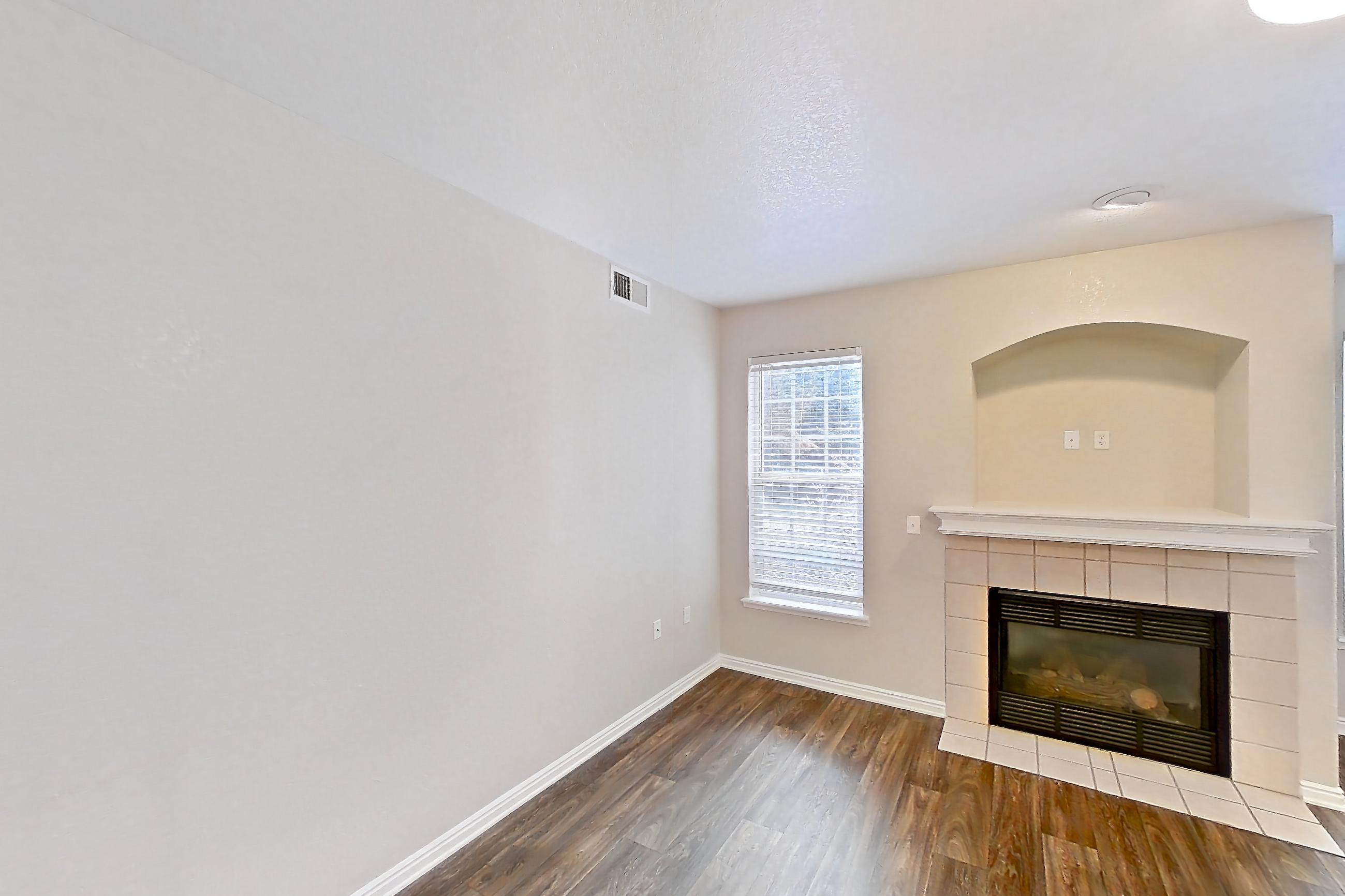 Living space in a 2C floor plan apartment, representative of Apartment 06-103 at Eagle Ridge