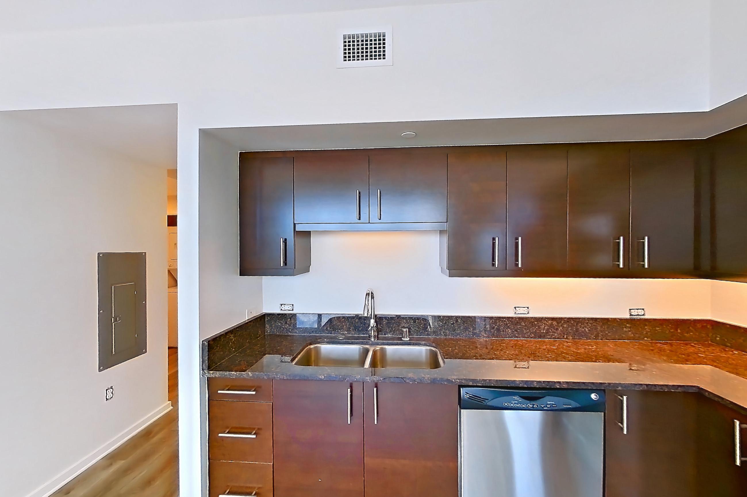 Kitchen in Apartment c-1409 at Vantage Pointe, 1G floor plan