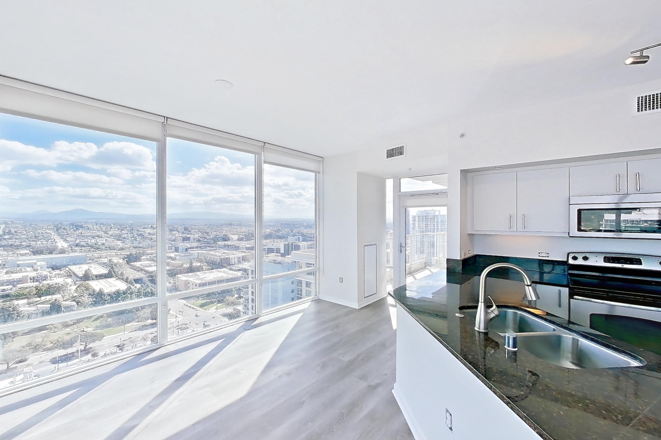 Living room, Apartment N-3007 at Vantage Pointe