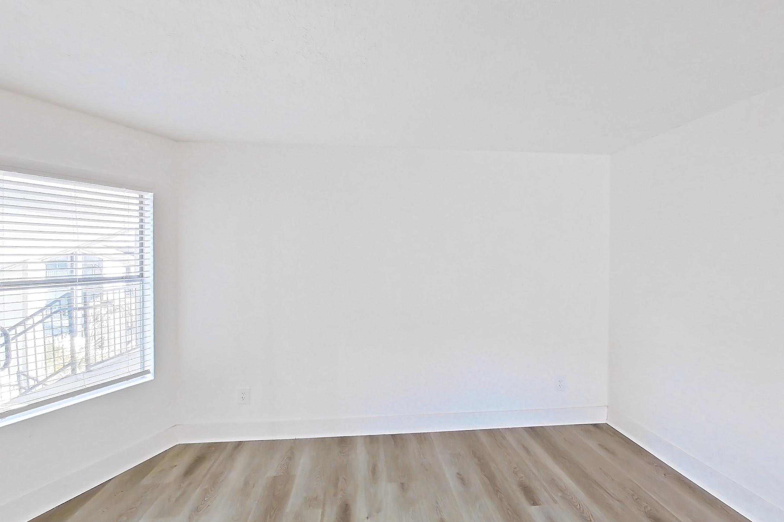 Living room in a 1A floor plan apartment, representative of Apartment 20-0418 at Brookwood Club