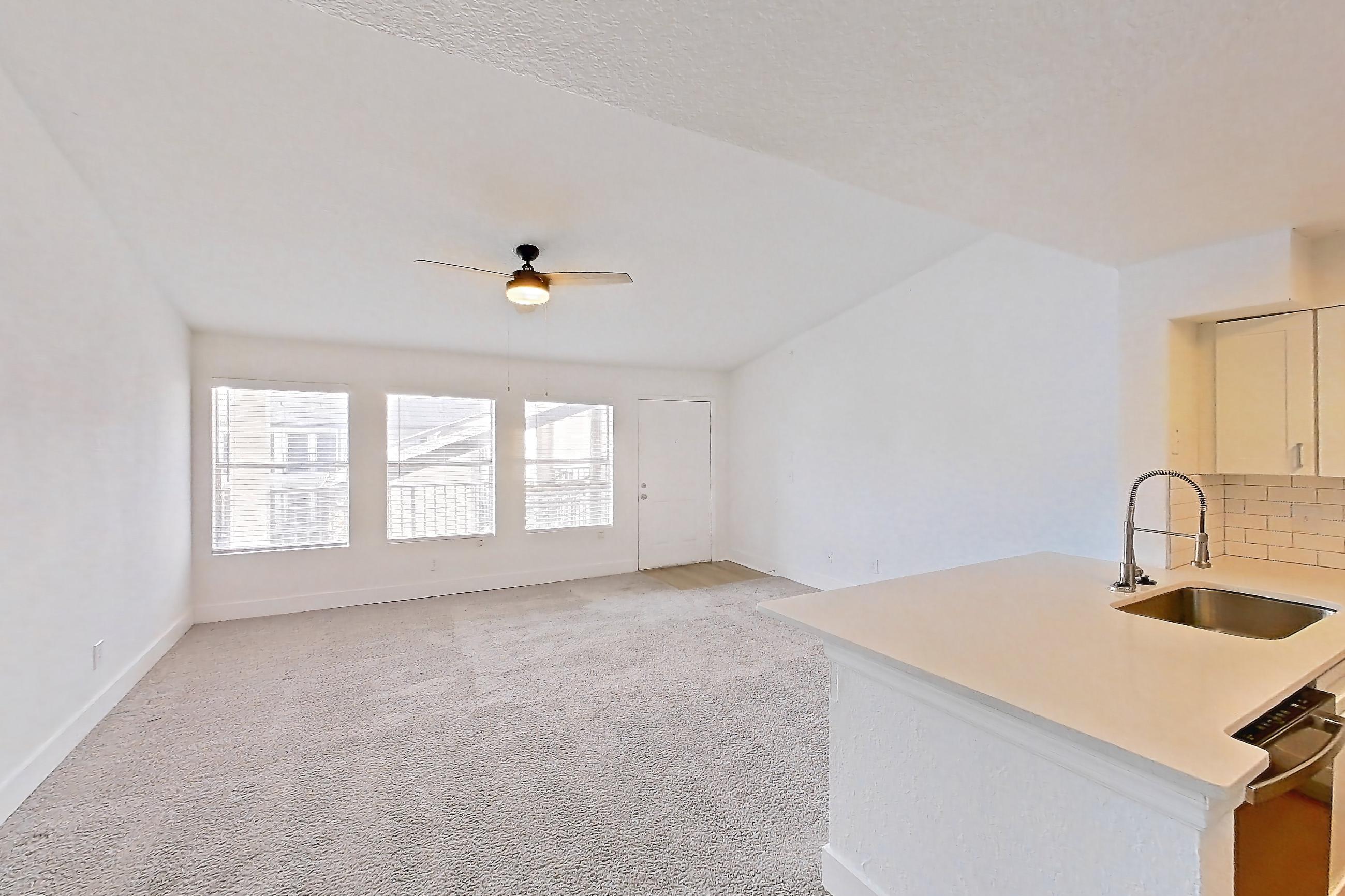 Dining room in a 1B floor plan apartment, representative of Apartment 10-0916 at Brookwood Club