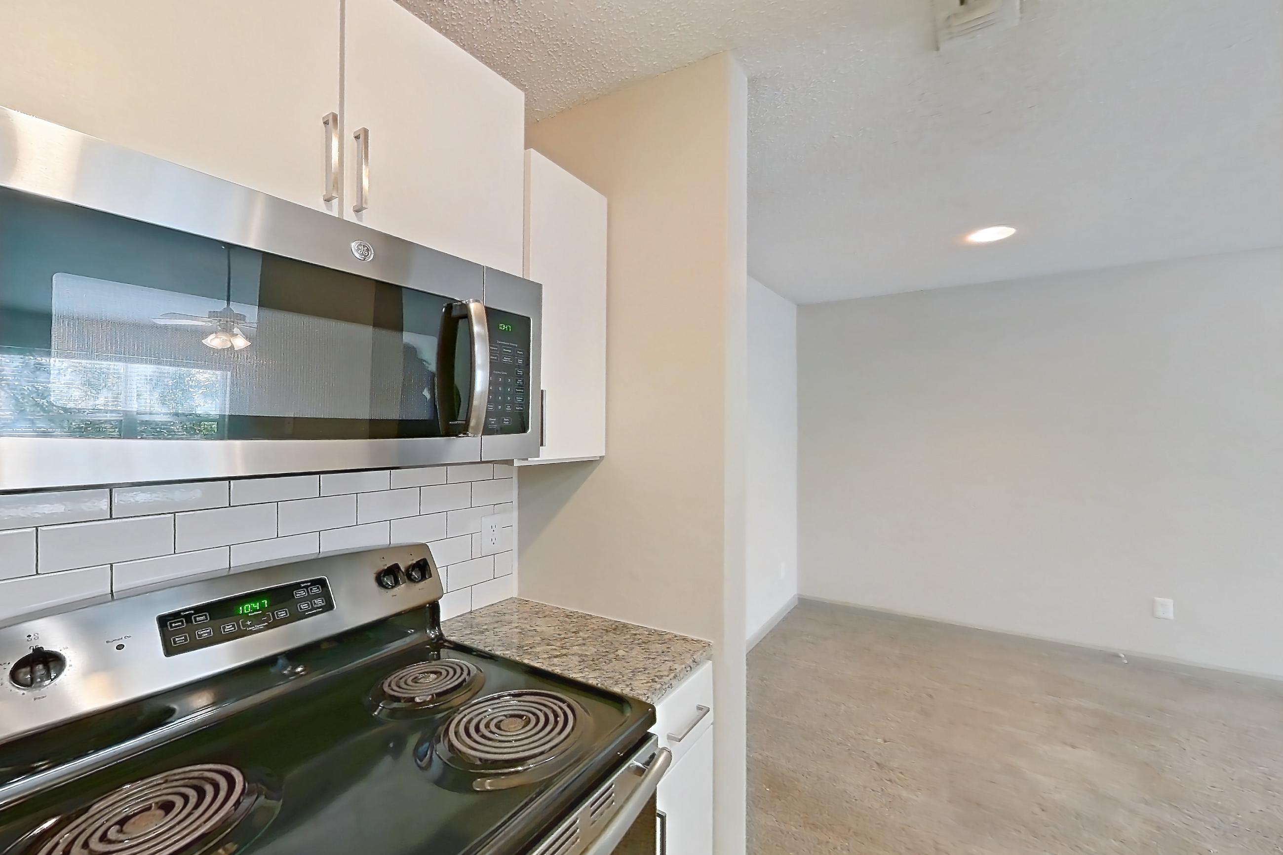 Kitchen in Apartment 61-d15 at Crosstown at Chapel Hill, 1B floor plan