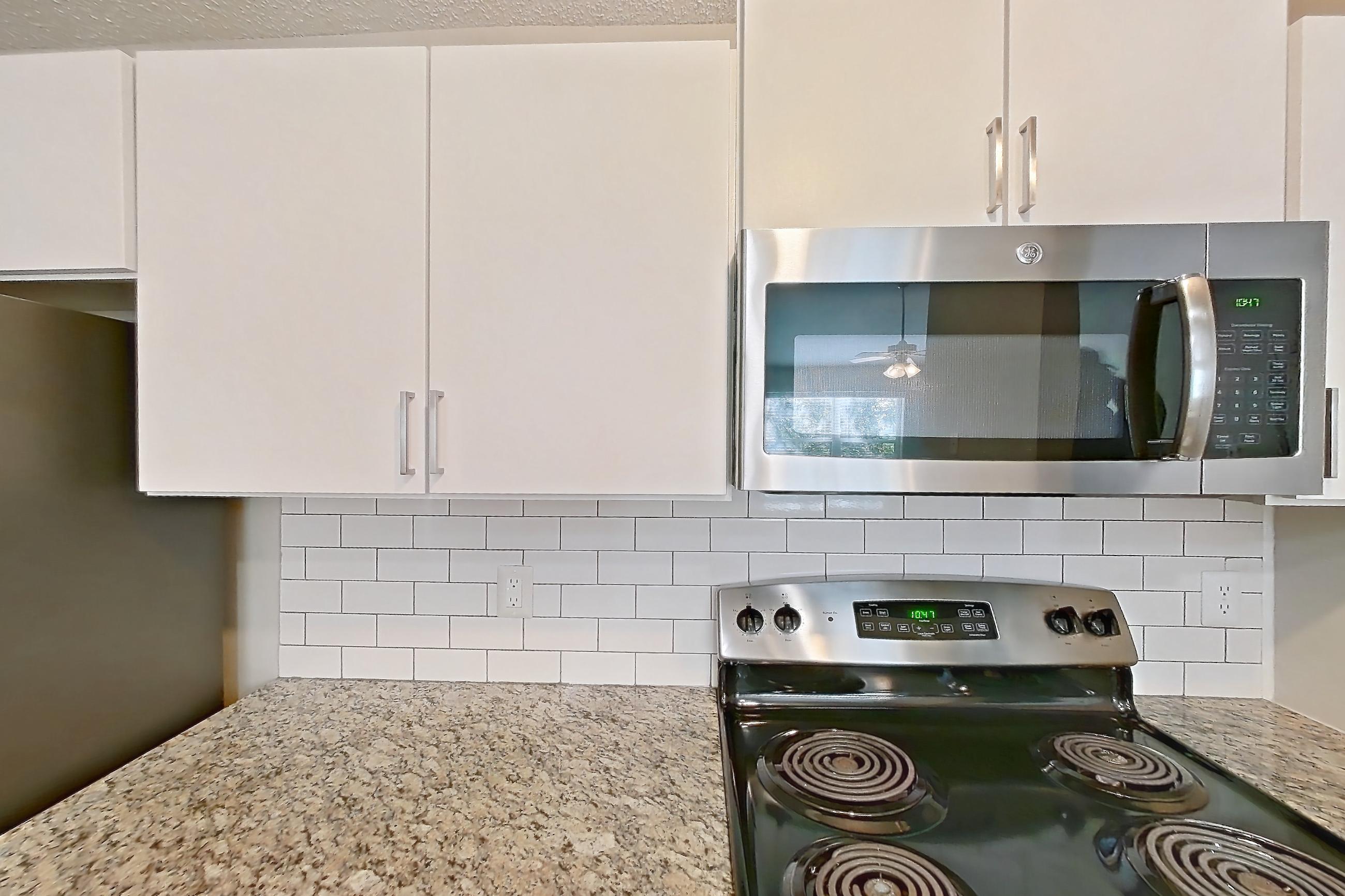 Kitchen in Apartment 61-d15 at Crosstown at Chapel Hill, 1B floor plan