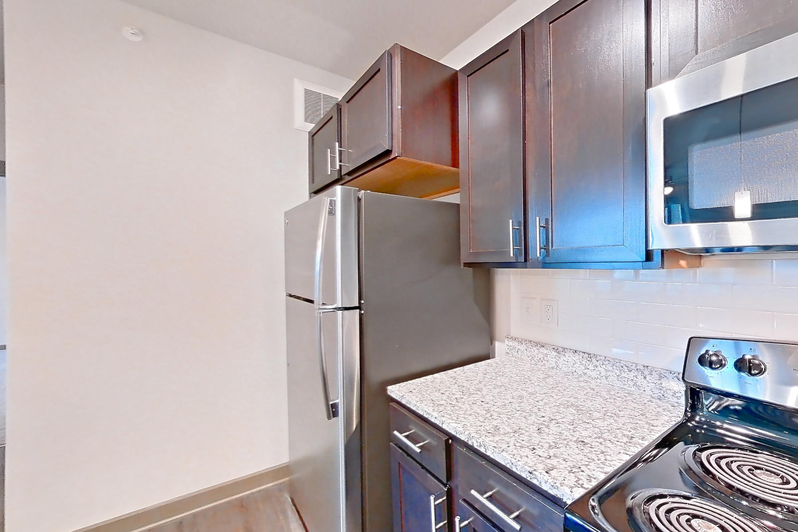 Kitchen in Apartment 902-307 at Park 9, 1D floor plan