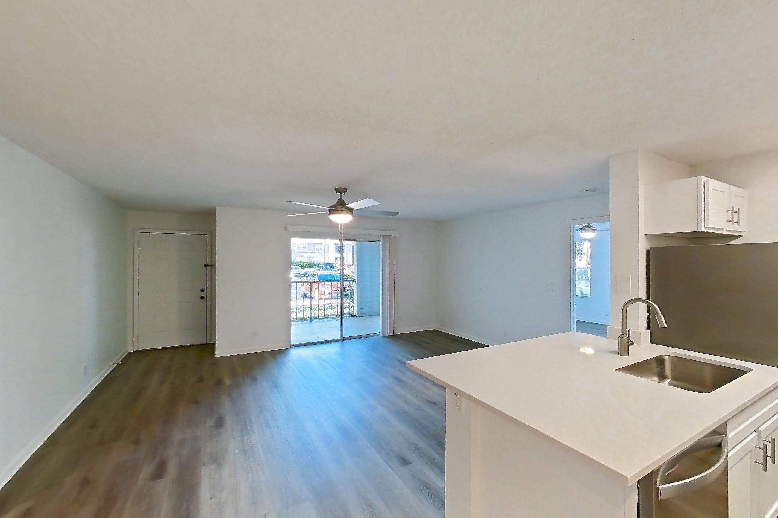 Living space, Apartment 0701 at Turtle Cove