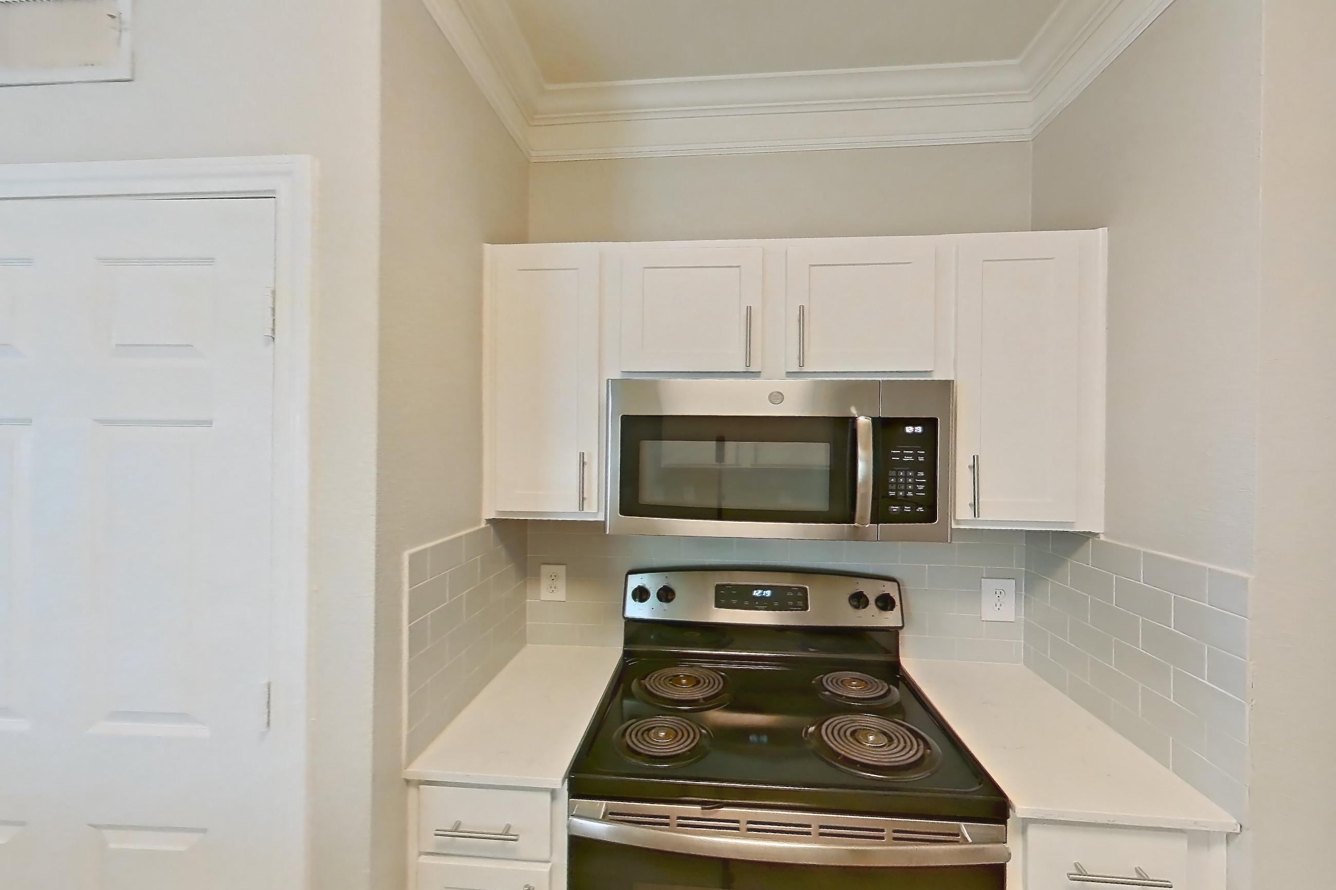 Kitchen in a 2B floor plan apartment, representative of Apartment 2-19107 at The Villas at Shadow Creek
