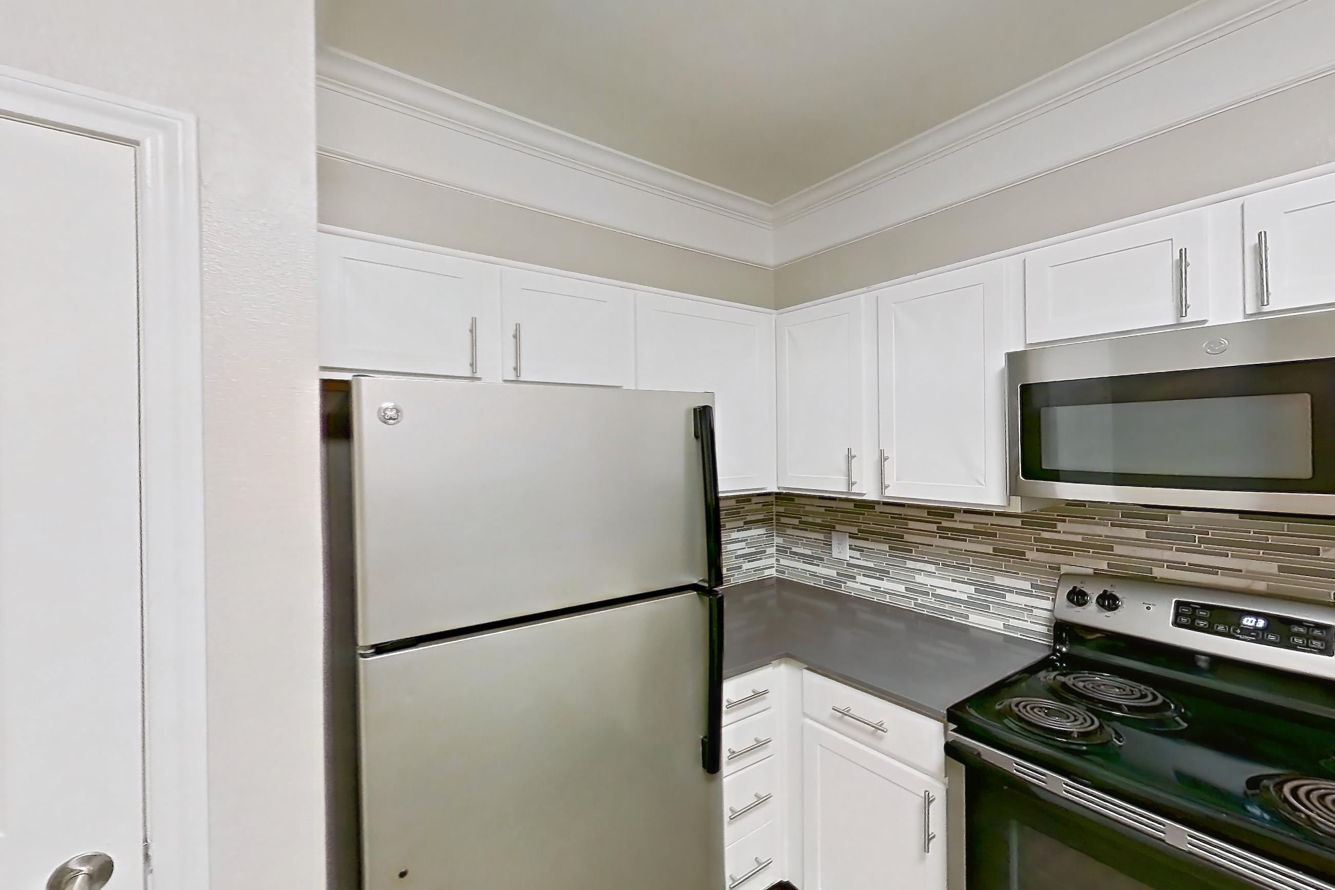 Kitchen in a 3A floor plan apartment, representative of Apartment 1-01201 at The Villas at Shadow Creek
