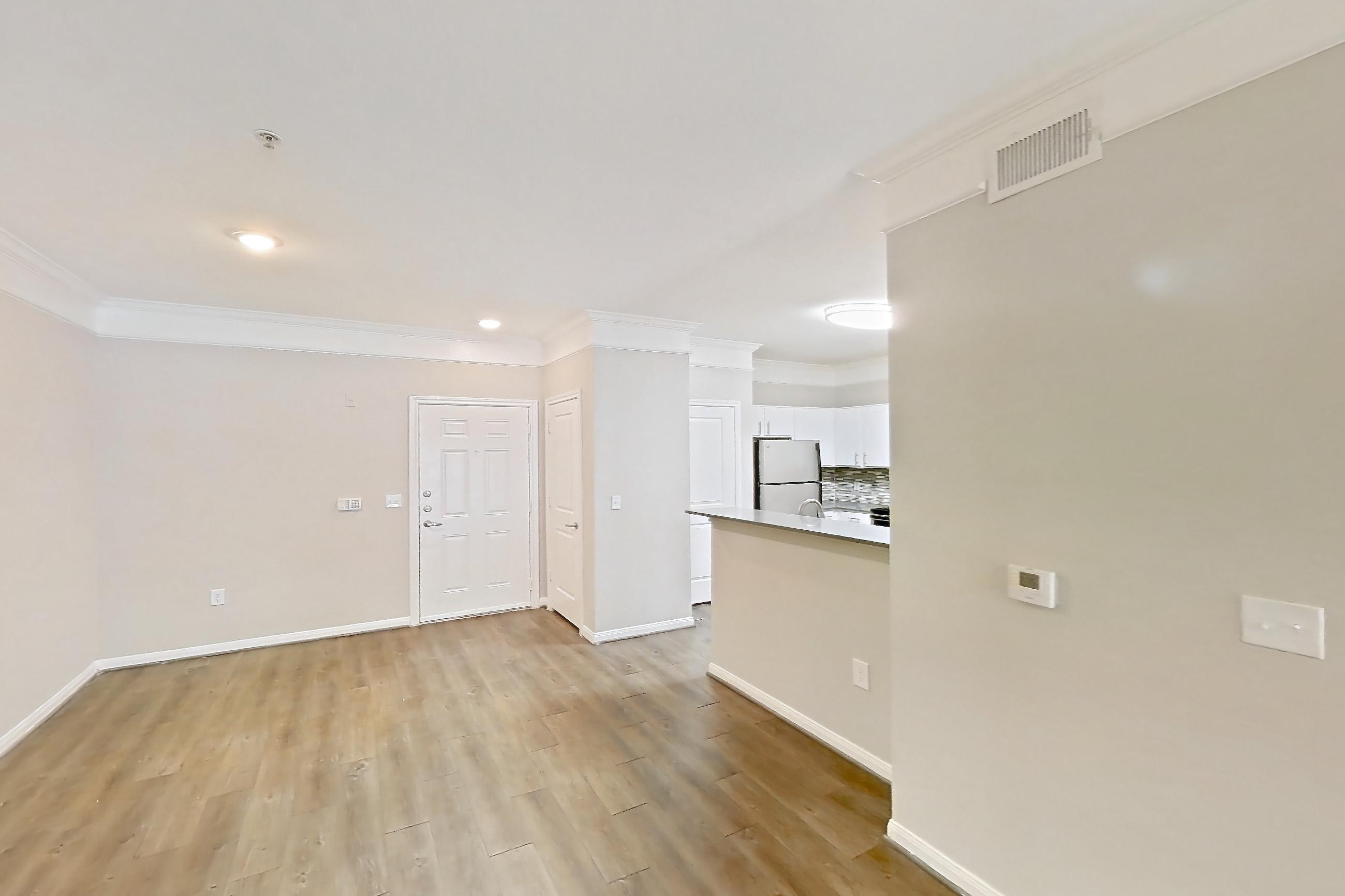 Living space in a 3A floor plan apartment, representative of Apartment 1-01201 at The Villas at Shadow Creek