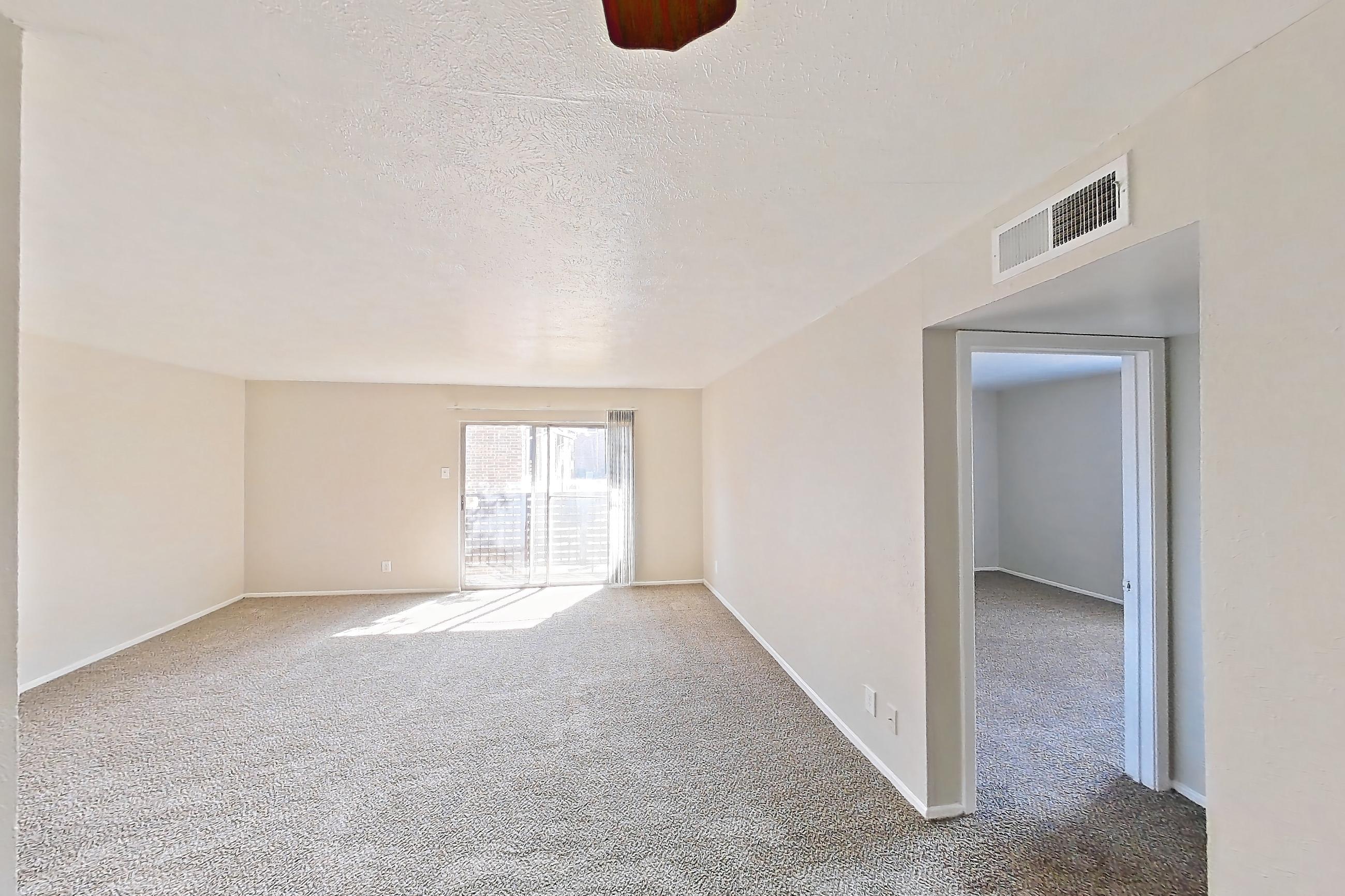 Dining room with refrigerator, Apartment 2328 at Westgate