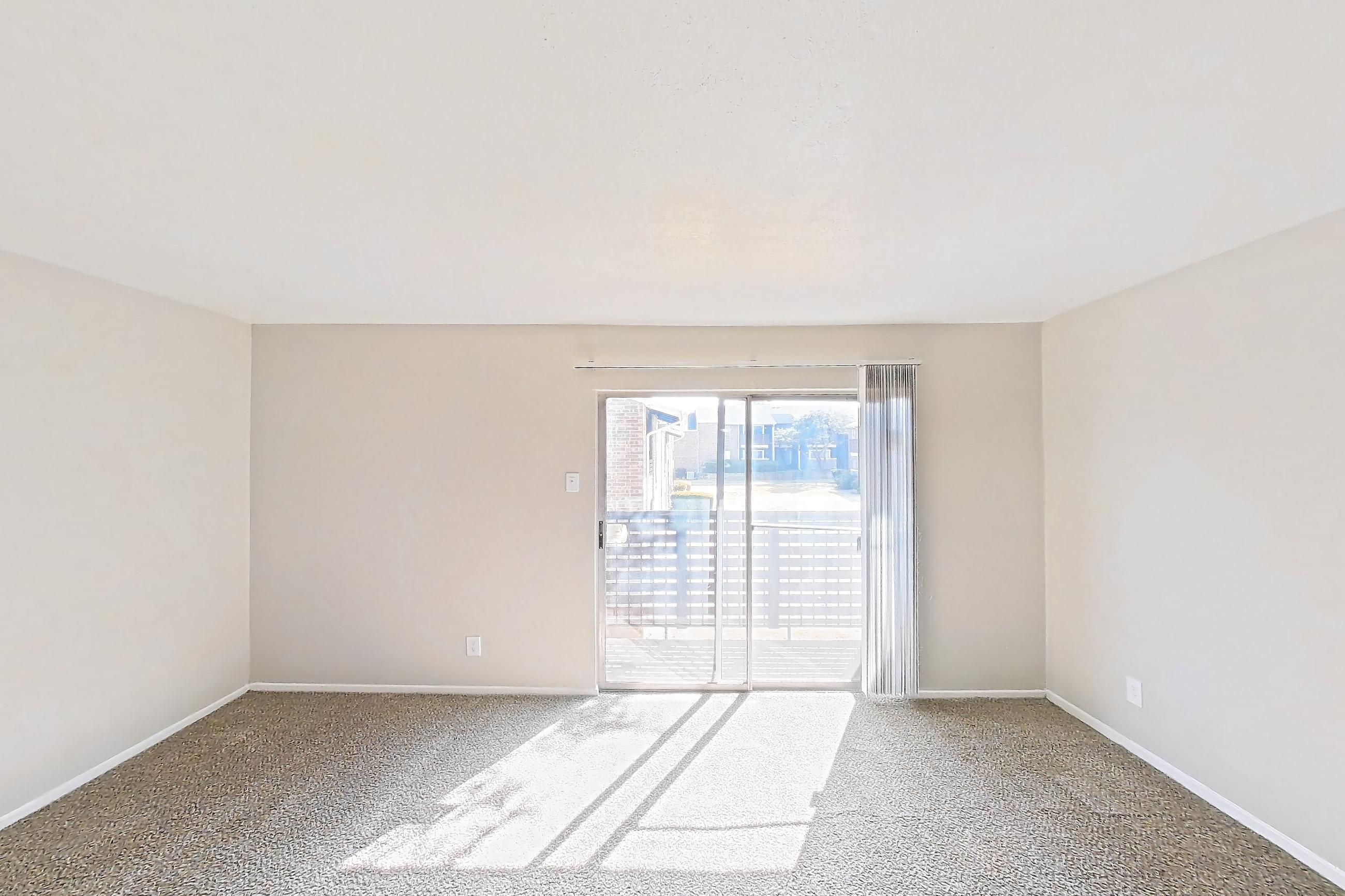 Living room with light carpet, Apartment 2328 at Westgate