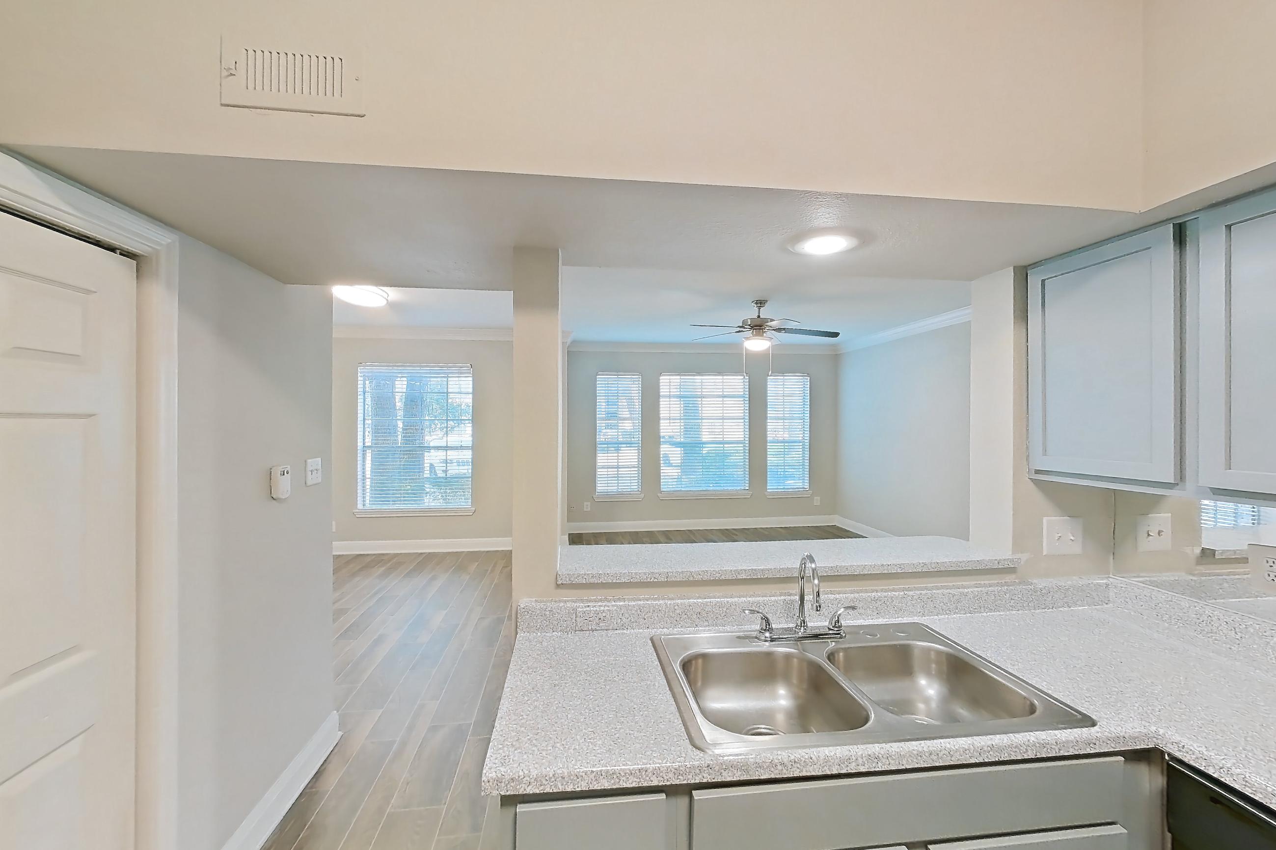 Kitchen space in Apartment 0301 at Champions Park, 2 Bedroom - 2 Bath floor plan