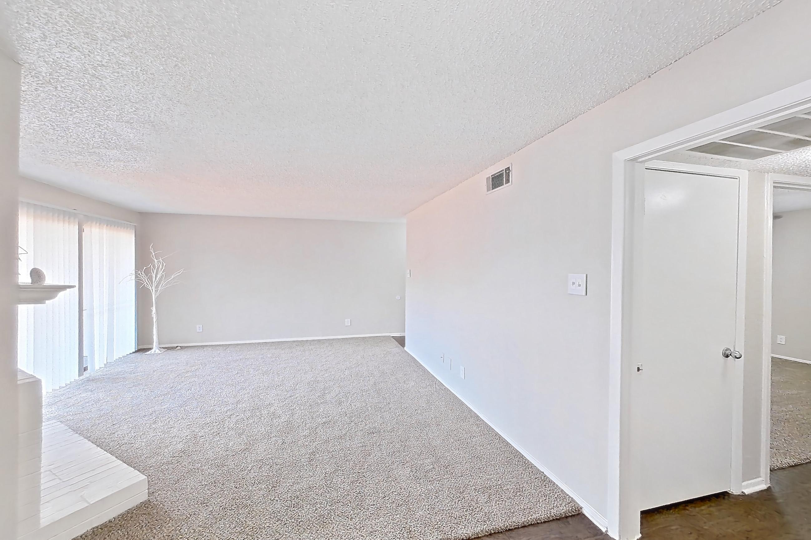 Dining room with black appliances, dishwasher, and electric range, Apartment 0901 at Prestonwood Apartment Homes