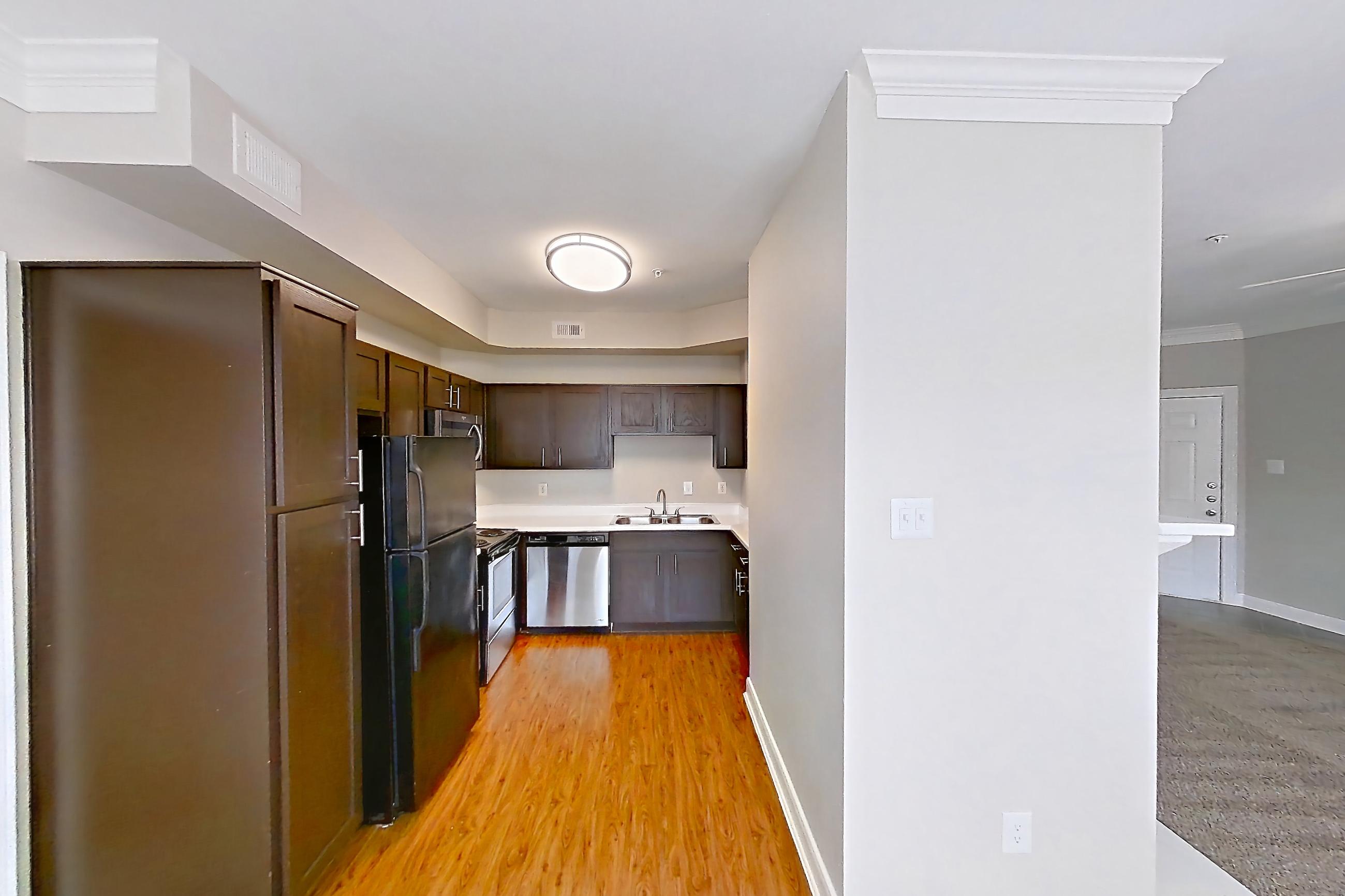 Dining room in a A3 floor plan apartment, representative of Apartment 409 at Champions Centre