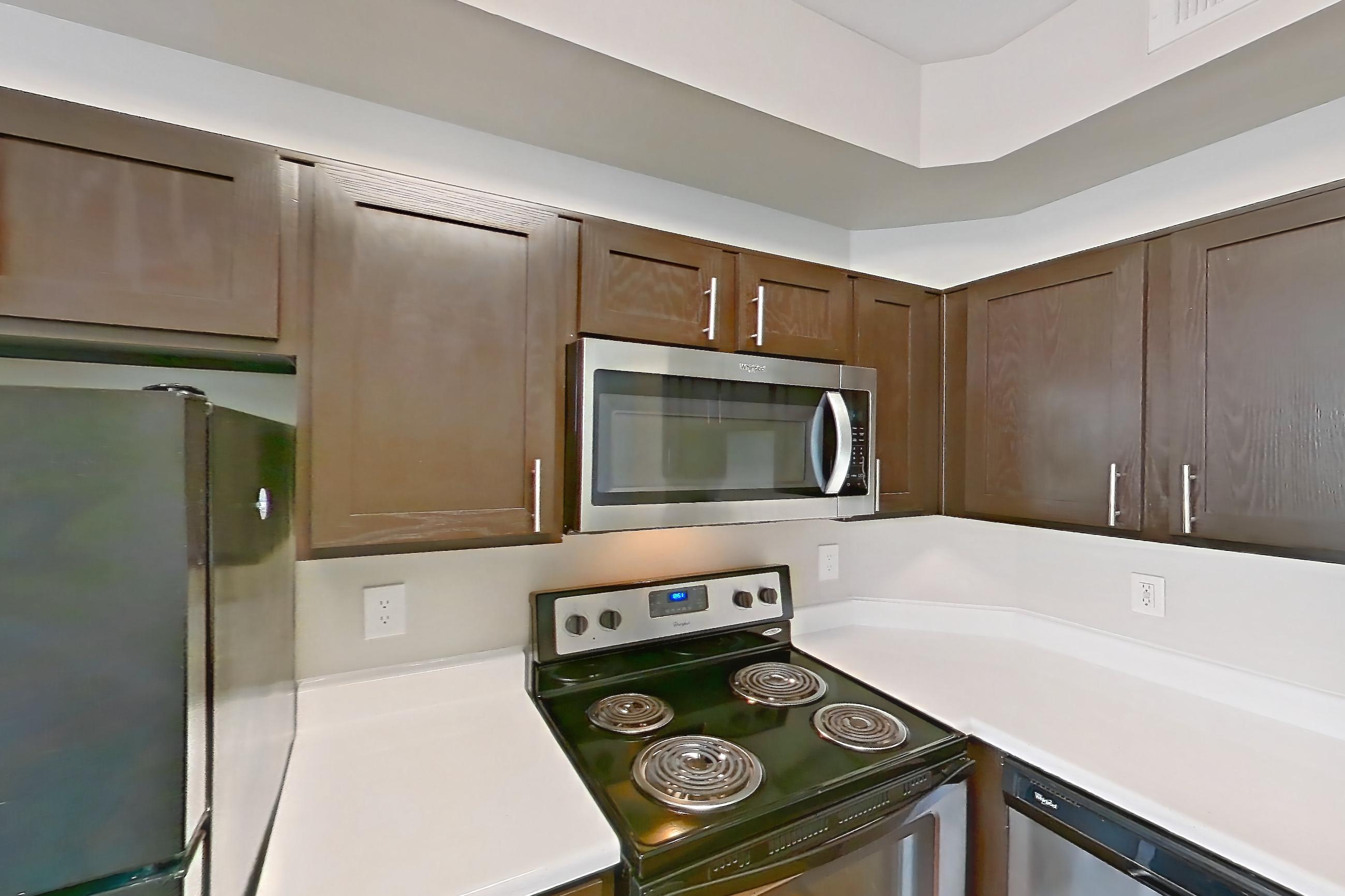 Kitchen in a A3 floor plan apartment, representative of Apartment 409 at Champions Centre