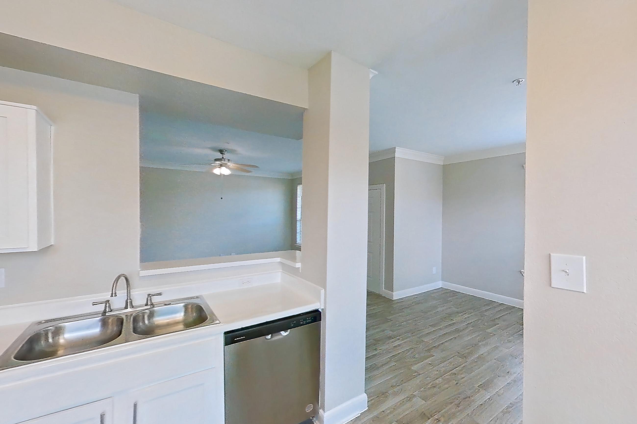 Kitchen in a B2 floor plan apartment, representative of Apartment 403 at Champions Centre