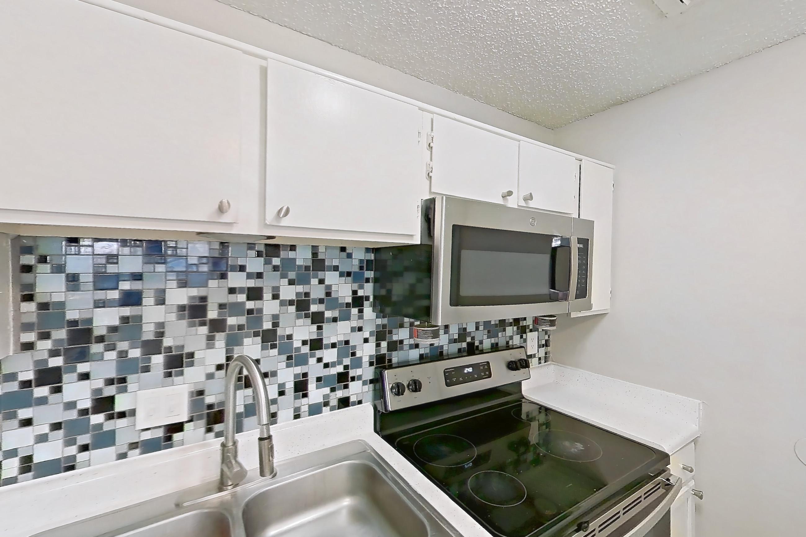 Kitchen in Apartment 1601p at The Carmel, A1 floor plan
