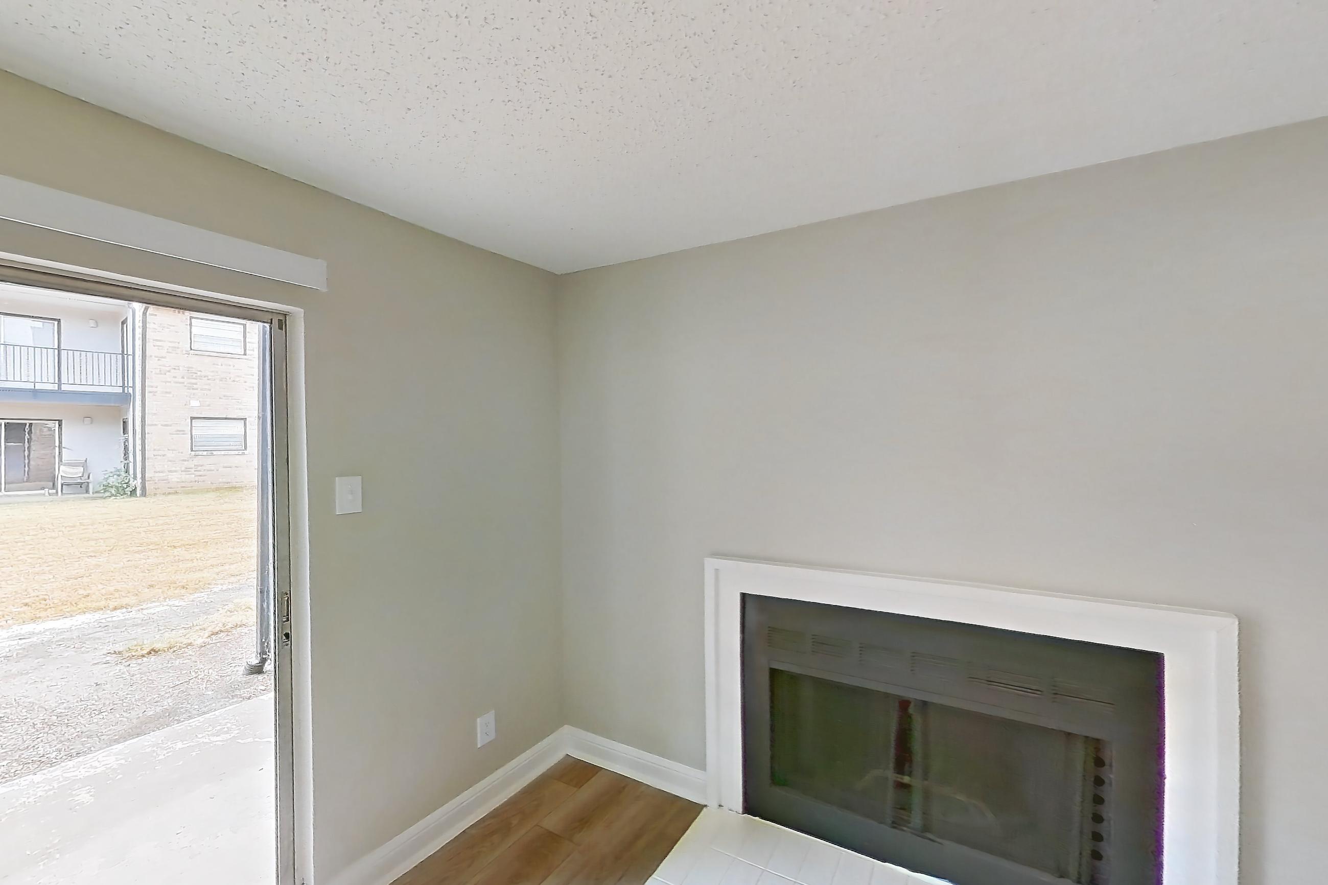 Living room with fireplace, Apartment 1003 at Bella Vista