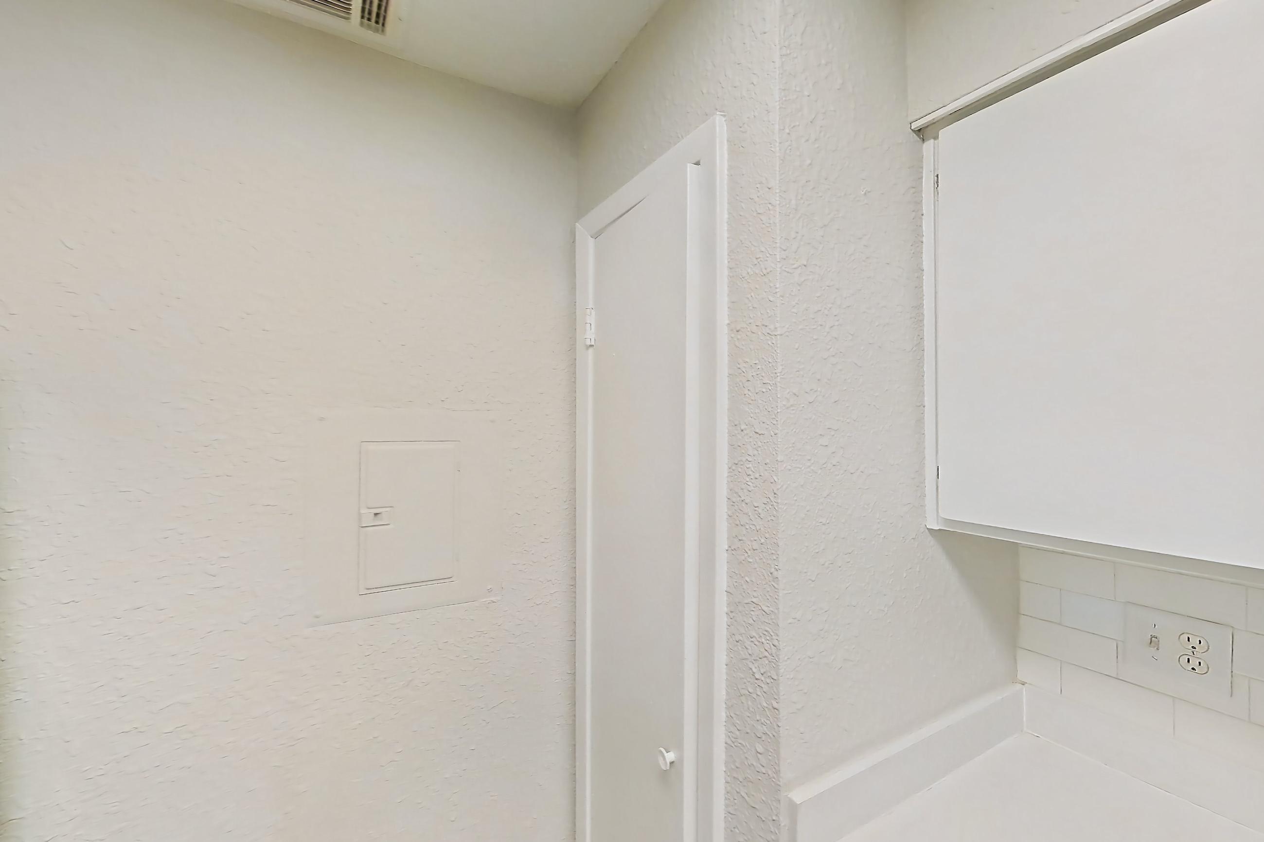 Kitchen in a B2 floor plan apartment, representative of Apartment 114B at The Carmel